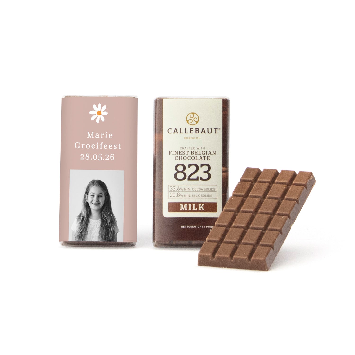 Callebaut chocolaatjes (25 stuks) - Communie meisjes - Bedankjes.nl