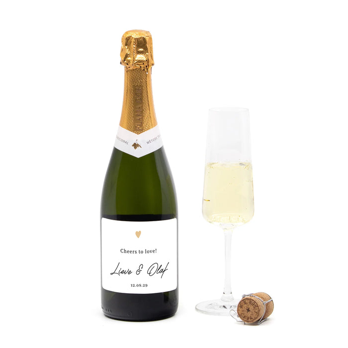 Fles cava met persoonlijk etiket - Trouwen Fles cava met persoonlijk etiket - Trouwen