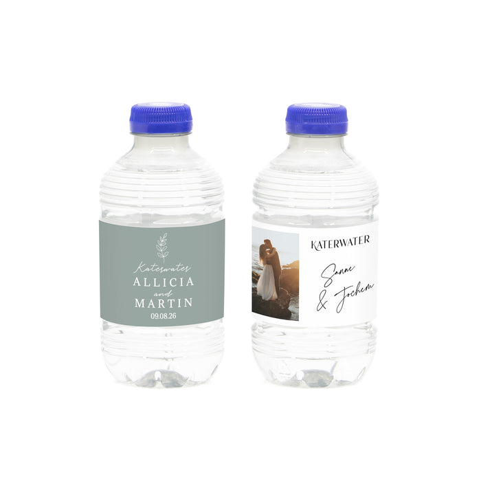 Flesje (kater)water met eigen wikkel - Trouwen