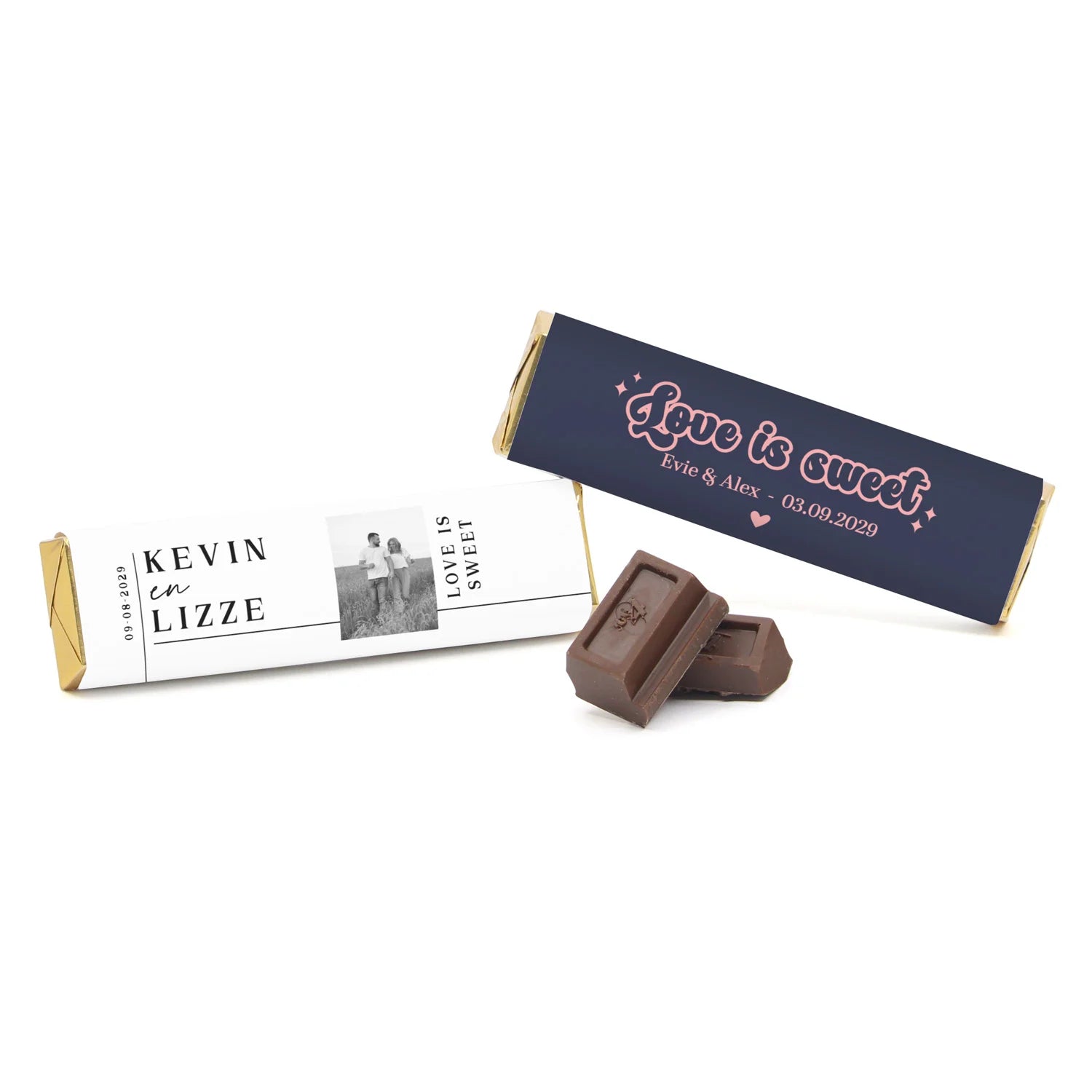 Chocoladereep met eigen wikkel - Trouwen
