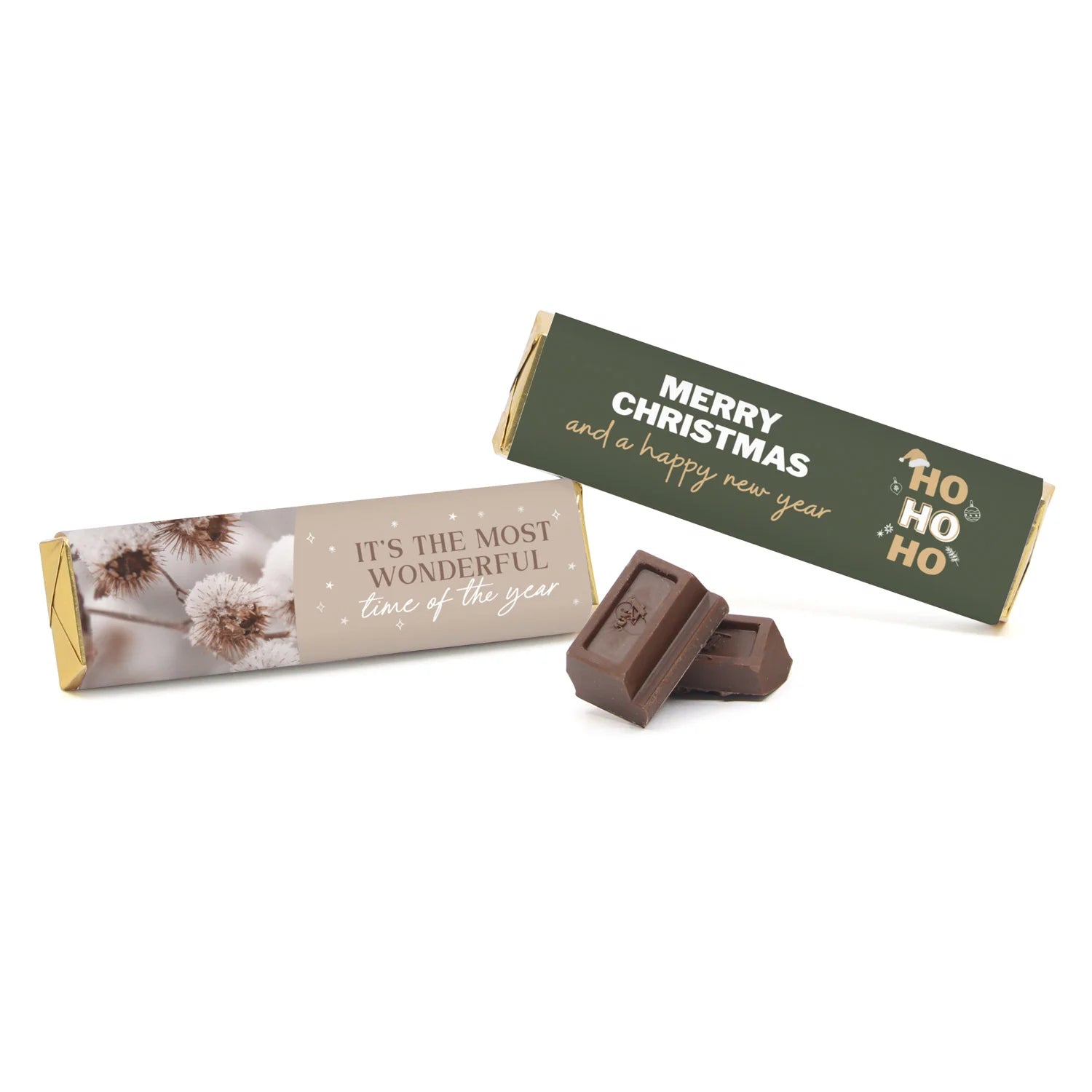 Chocoladereep met eigen wikkel - Kerst