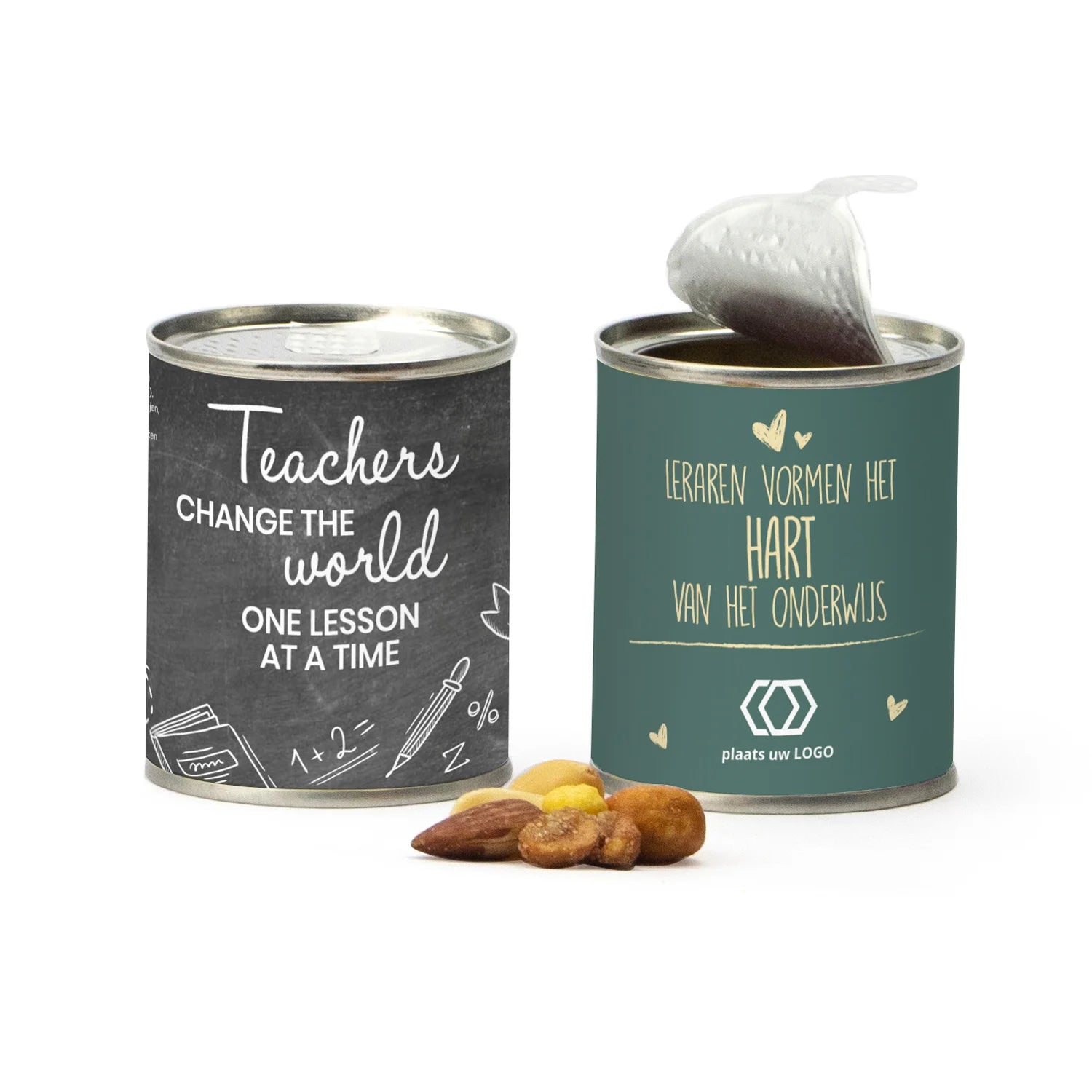 Blikje Cocktailmix met eigen logo - Leraar - Bedankjes.nl