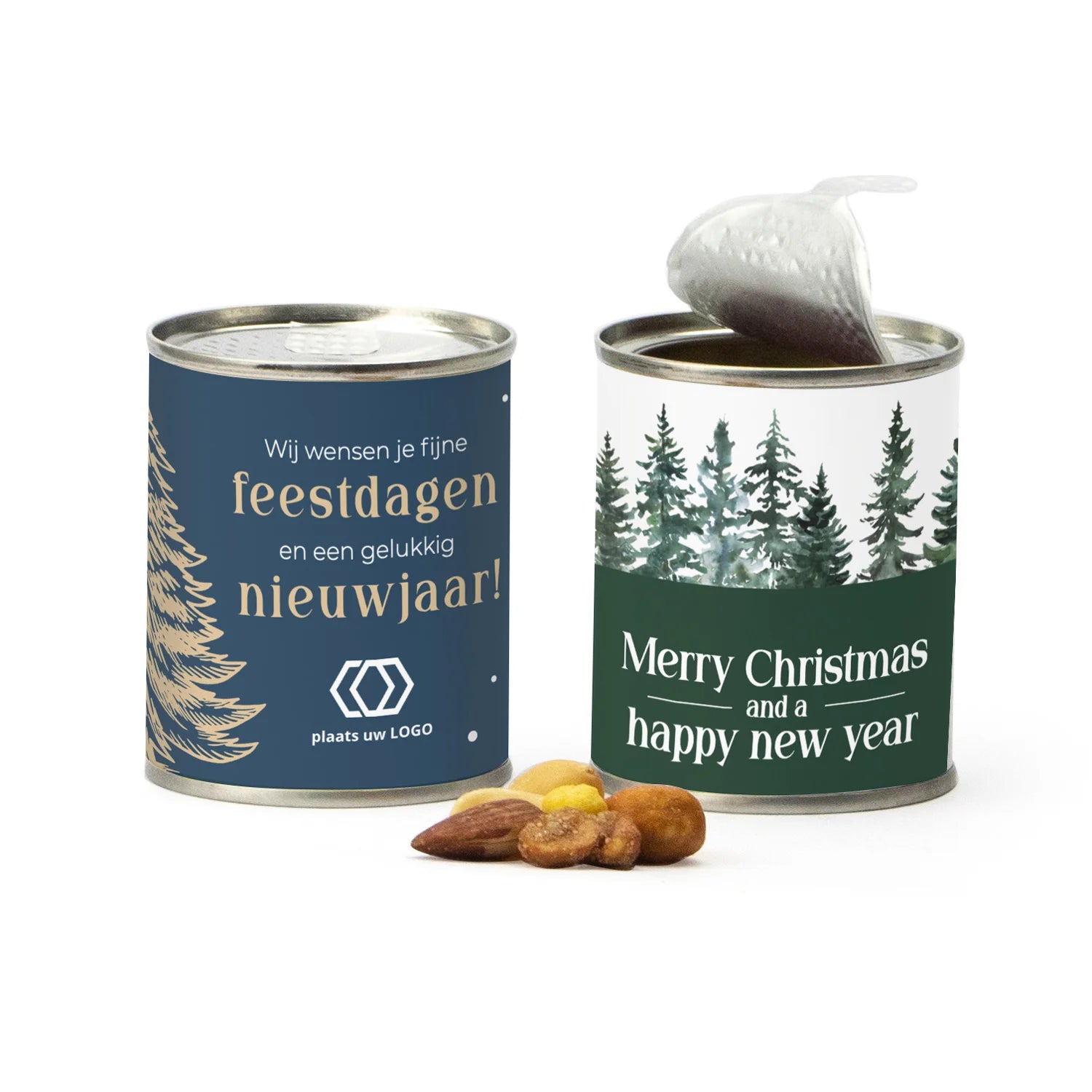 Blikje Cocktailmix met persoonlijke wikkel - Kerst - Bedankjes.nl