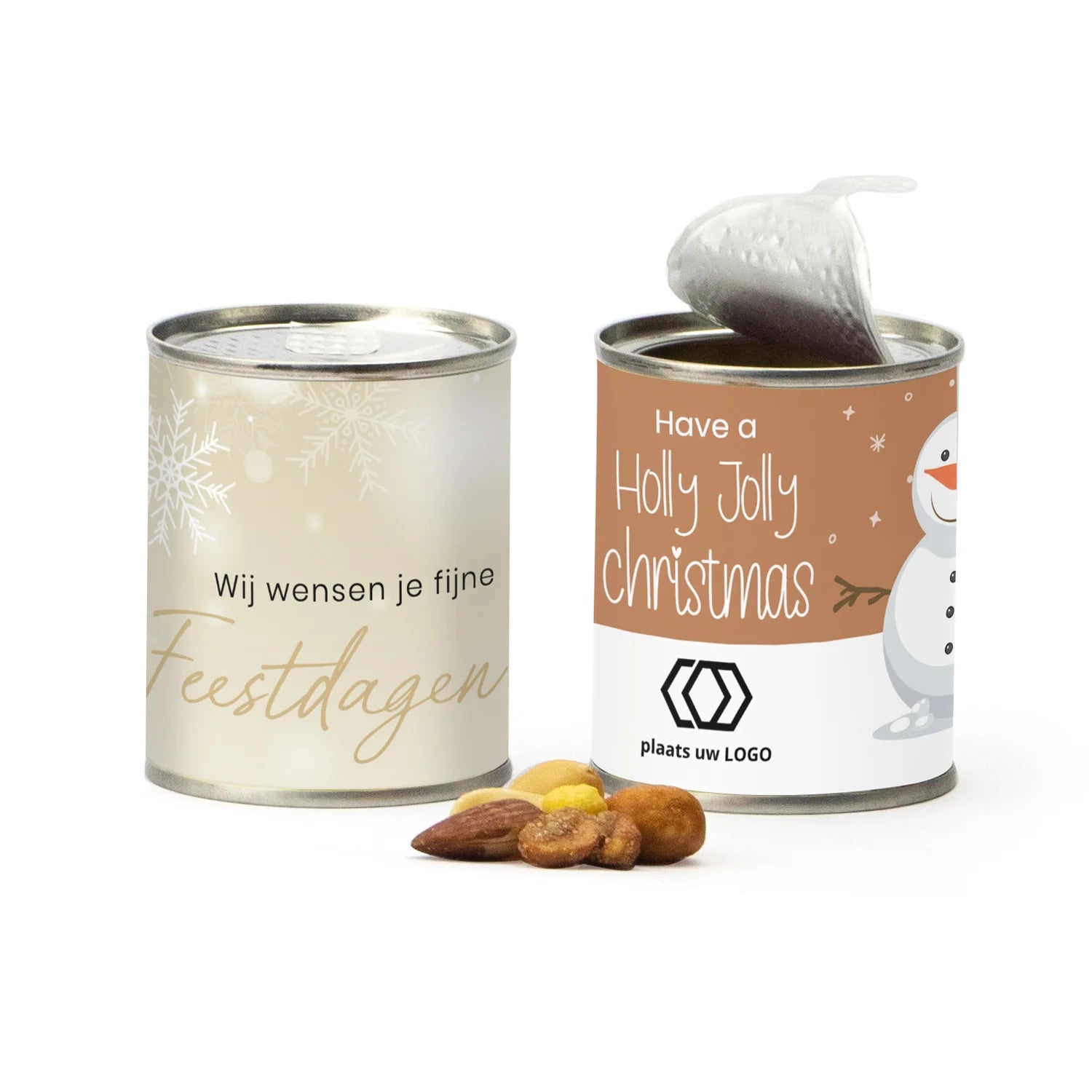 Blikje Cocktailmix met persoonlijke wikkel - Kerst - Bedankjes.nl