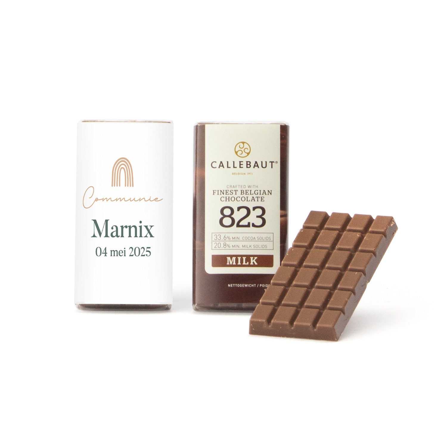 Callebaut chocolaatjes (25 stuks) - Communie jongens - Bedankjes.nl