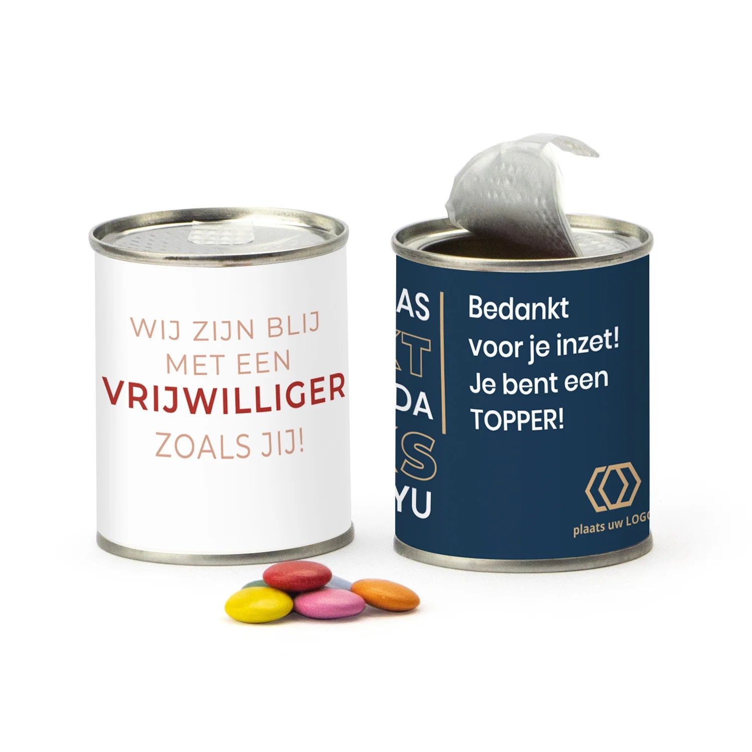 Blikje chocofeest - Vrijwilliger - Bedankjes.nl