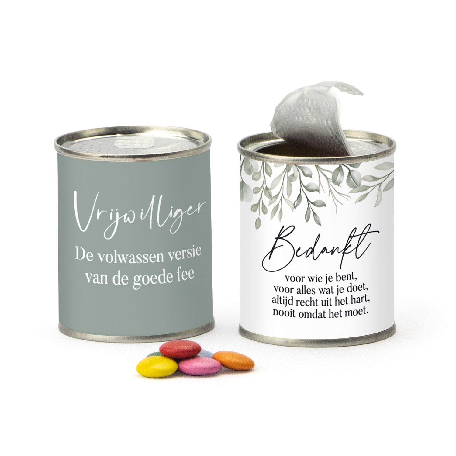 Blikje chocofeest - Vrijwilliger - Bedankjes.nl