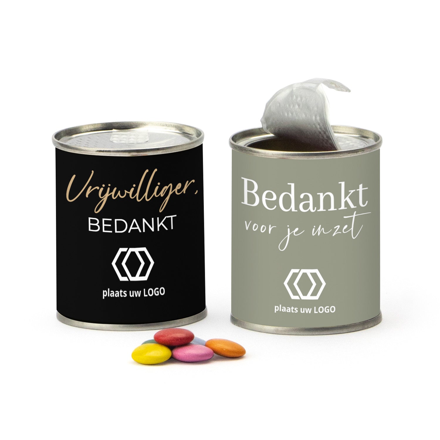 Blikje chocofeest - Vrijwilliger - Bedankjes.nl