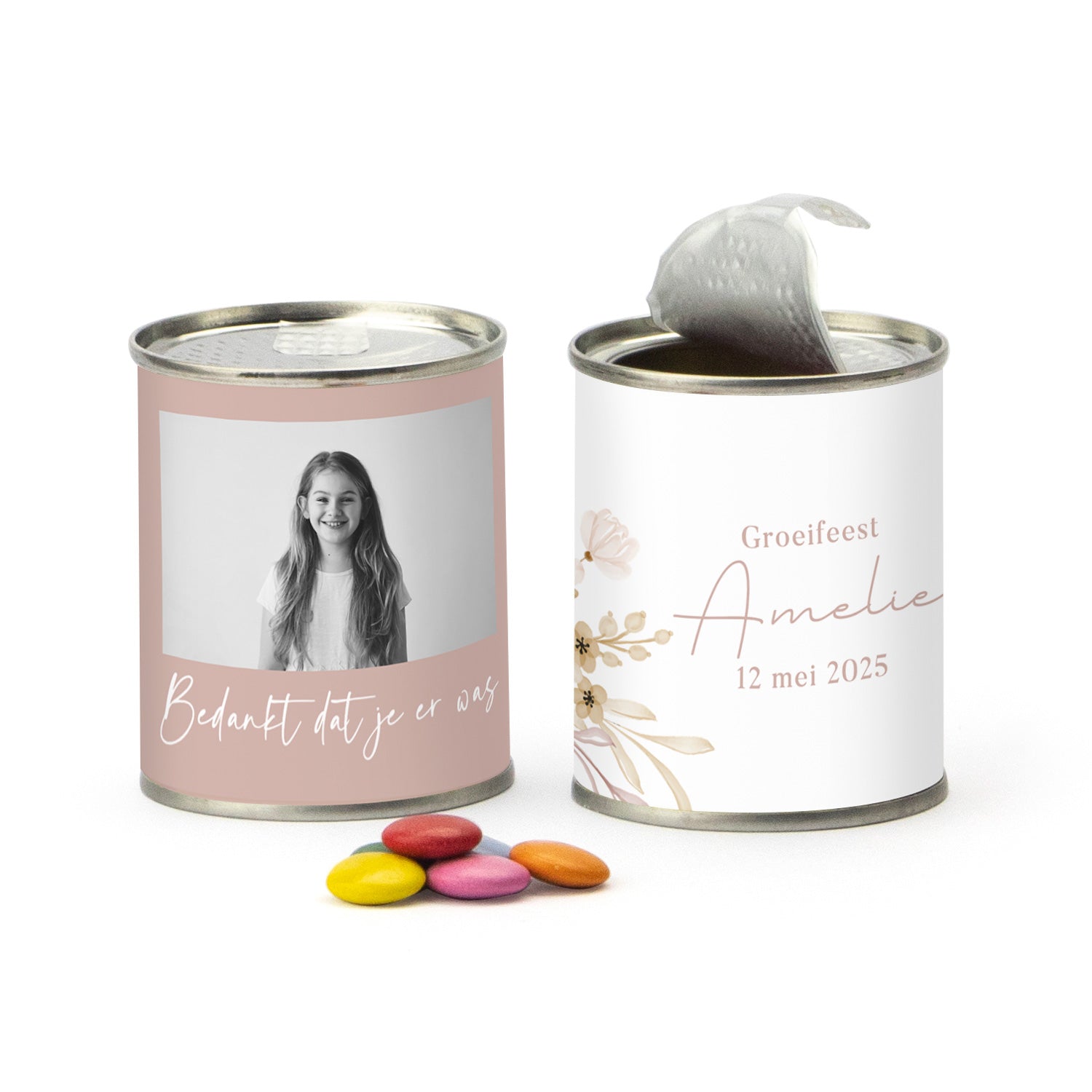 Blikje Chocofeest - Communie meisjes - Bedankjes.nl