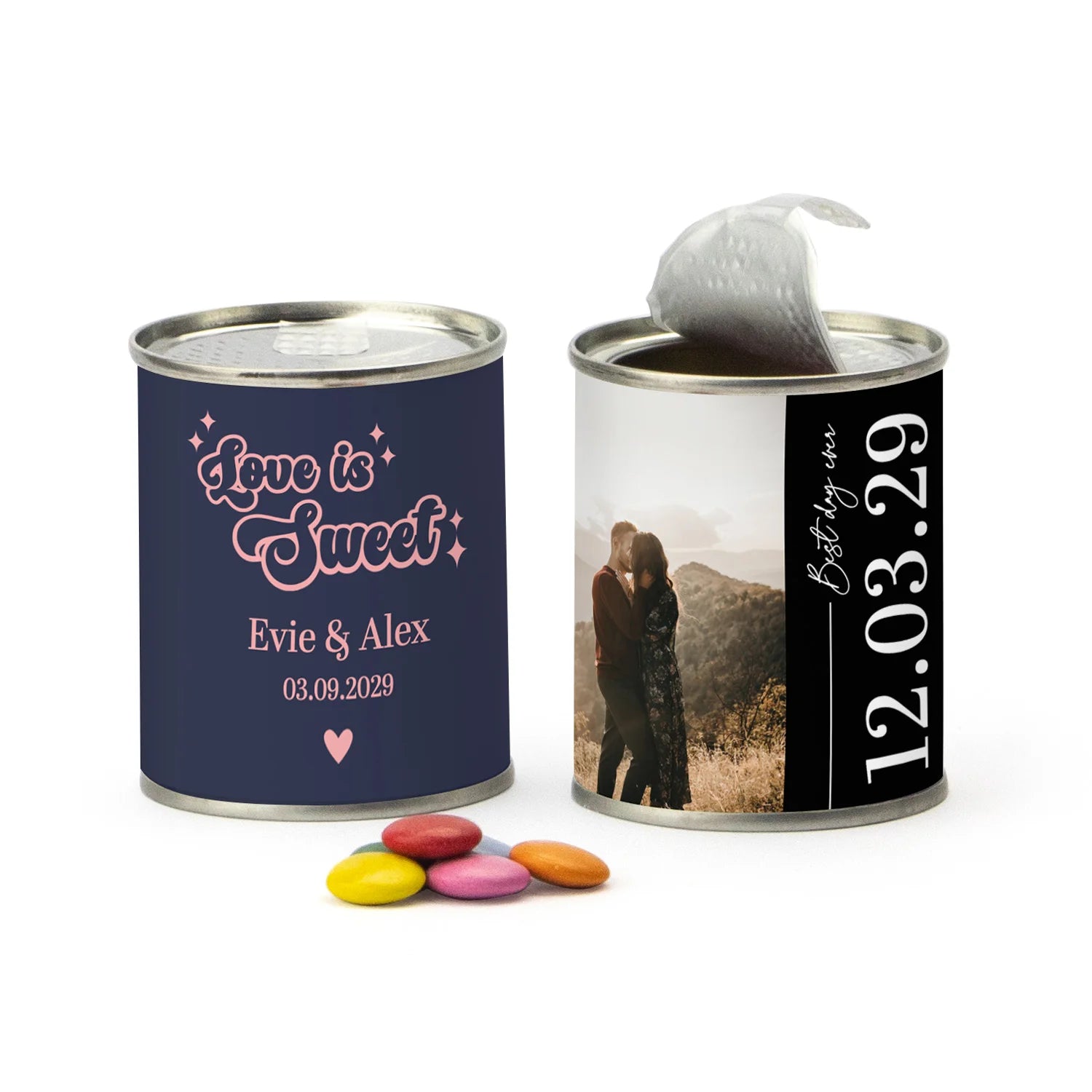 Blikje chocofeest - Trouwen - Bedankjes.nl