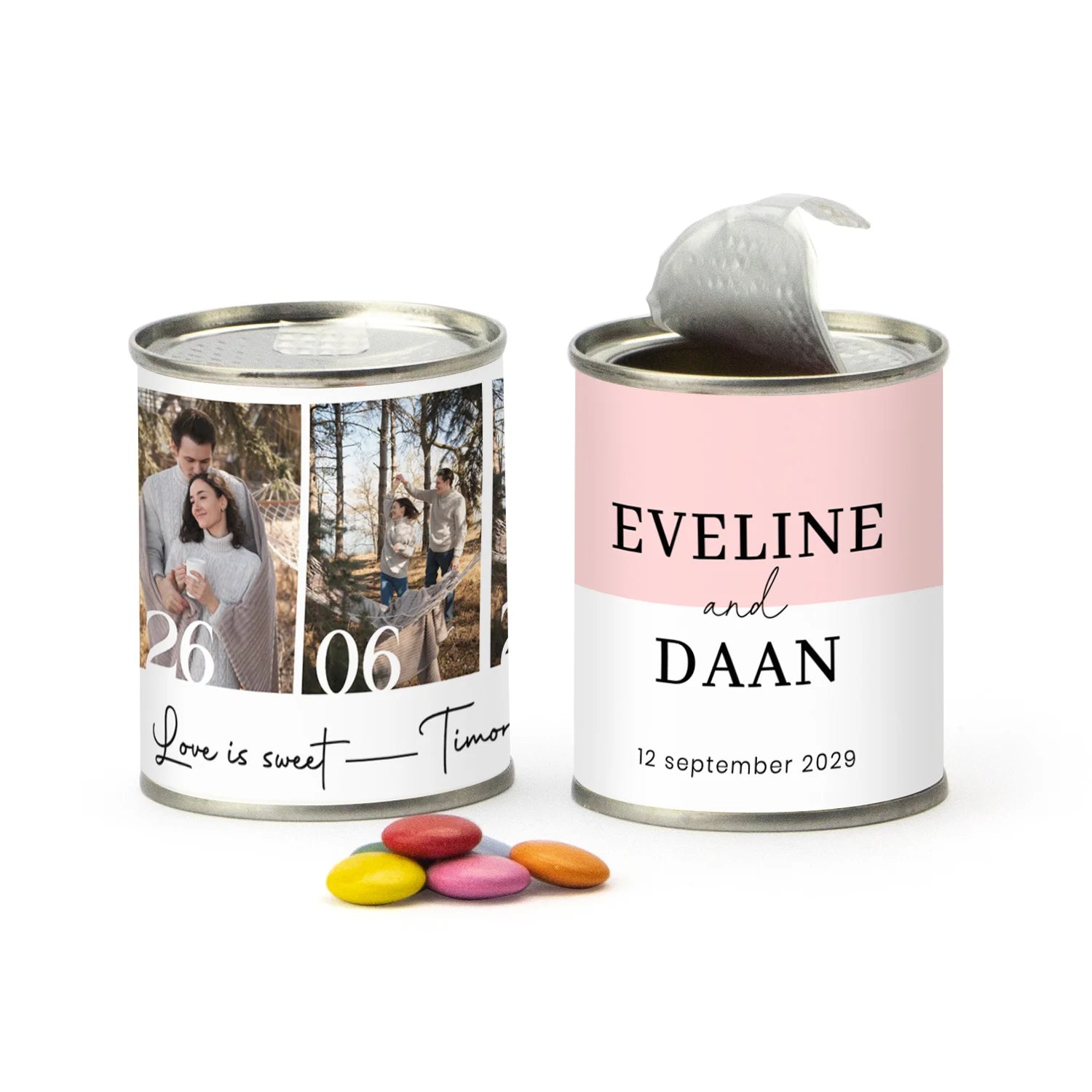 Blikje chocofeest - Trouwen - Bedankjes.nl