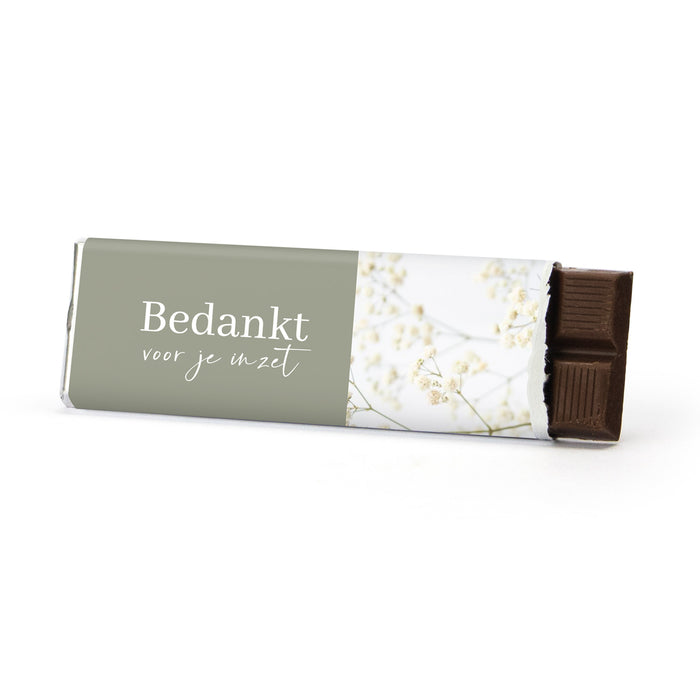 Chocoladereep met eigen wikkel - Vrijwilliger Chocoladereep met eigen wikkel - Vrijwilliger