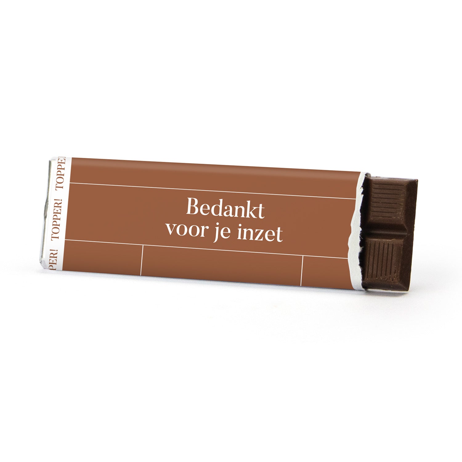Chocoladereep met eigen wikkel - Vrijwilliger - Bedankjes.nl