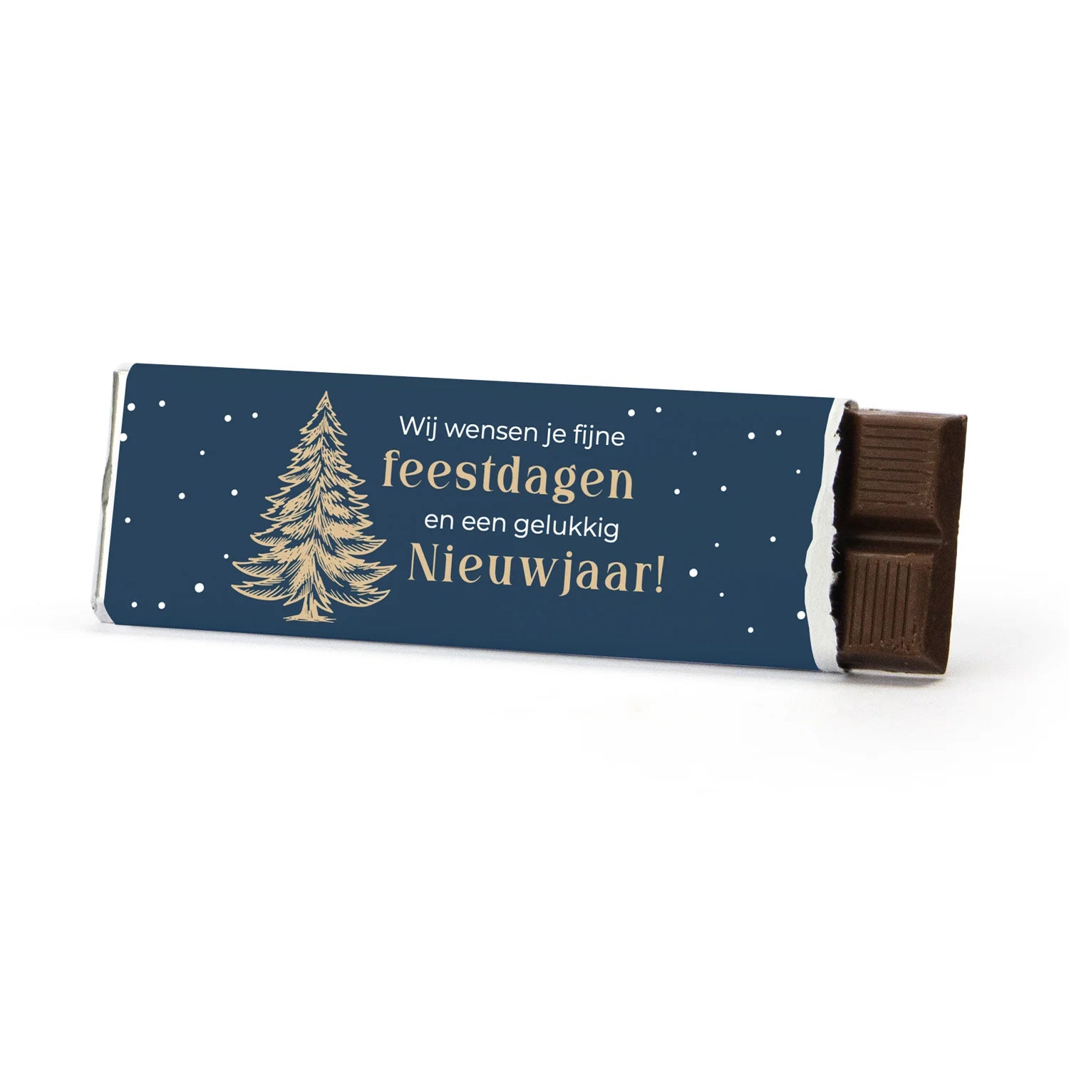 Chocoladereep met eigen wikkel - Kerst - Bedankjes.nl
