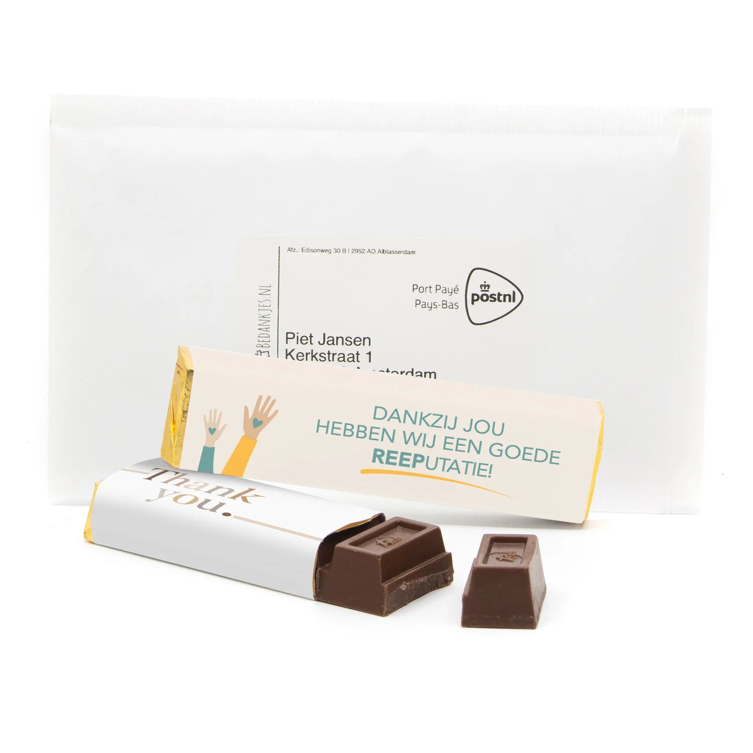 Chocoladereep 75 gram versturen - Brievenbus
