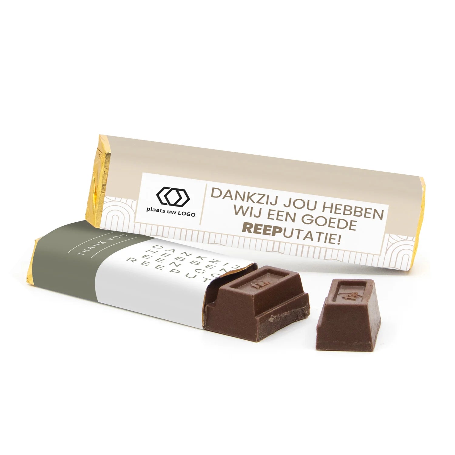 Chocoladereep 75 gram met eigen wikkel - Zakelijk