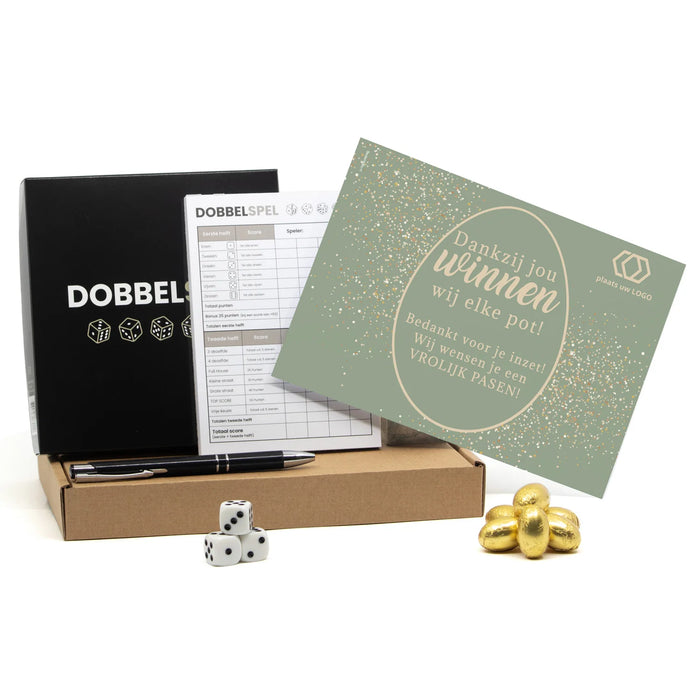 Dobbelspel met paaseitjes in doosje - Pasen Dobbelspel met paaseitjes in doosje - Pasen