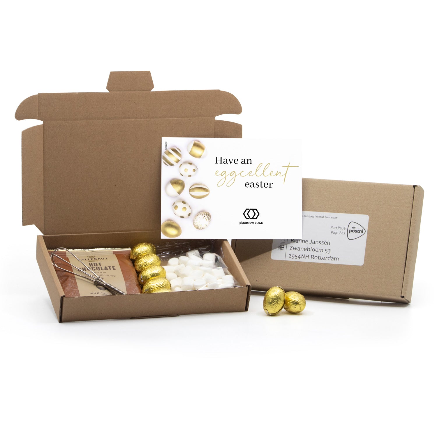 Hot Chocolate met eigen kaart versturen - Pasen - Bedankjes.nl