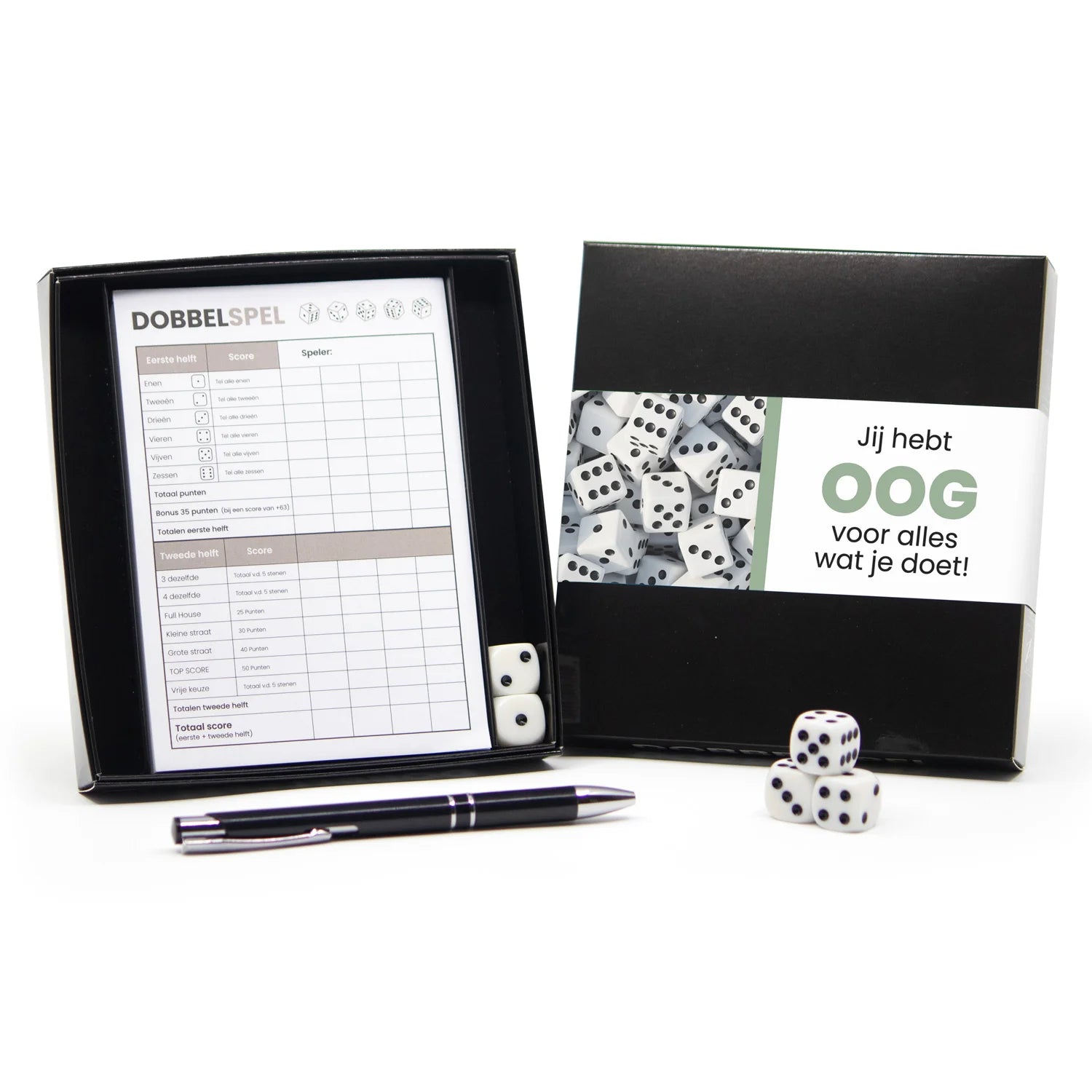 Dobbelspel met eigen sleeve - Kerst - Bedankjes.nl