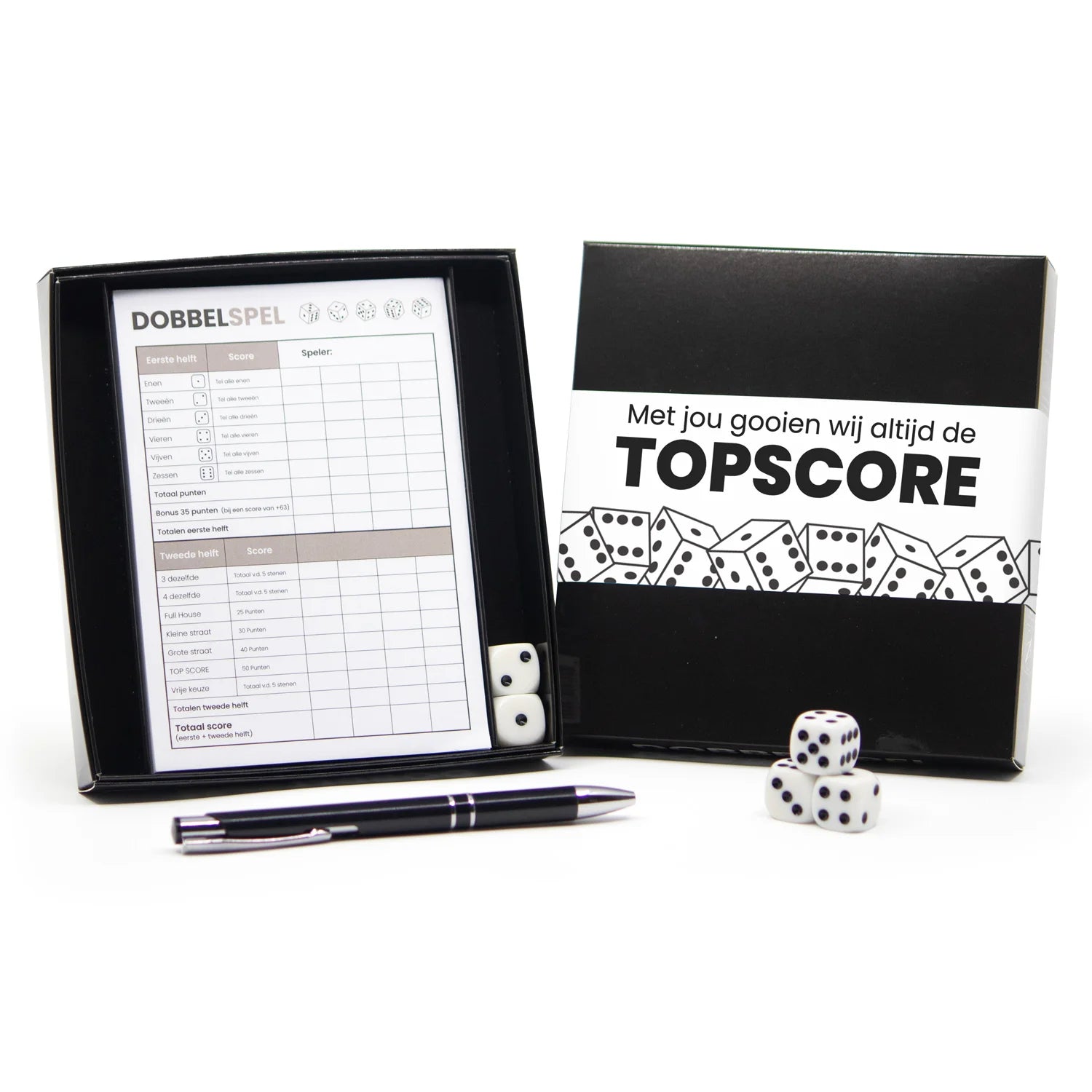 Dobbelspel met eigen sleeve - Leraar - Bedankjes.nl