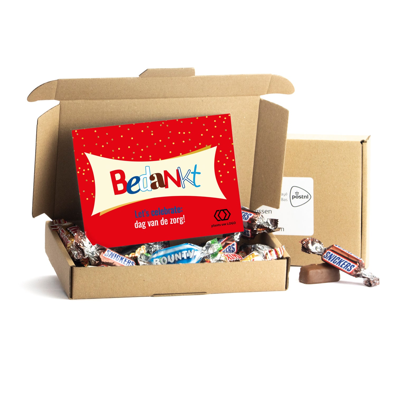 Maildoosje met celebrations - Verpleging - Bedankjes.nl