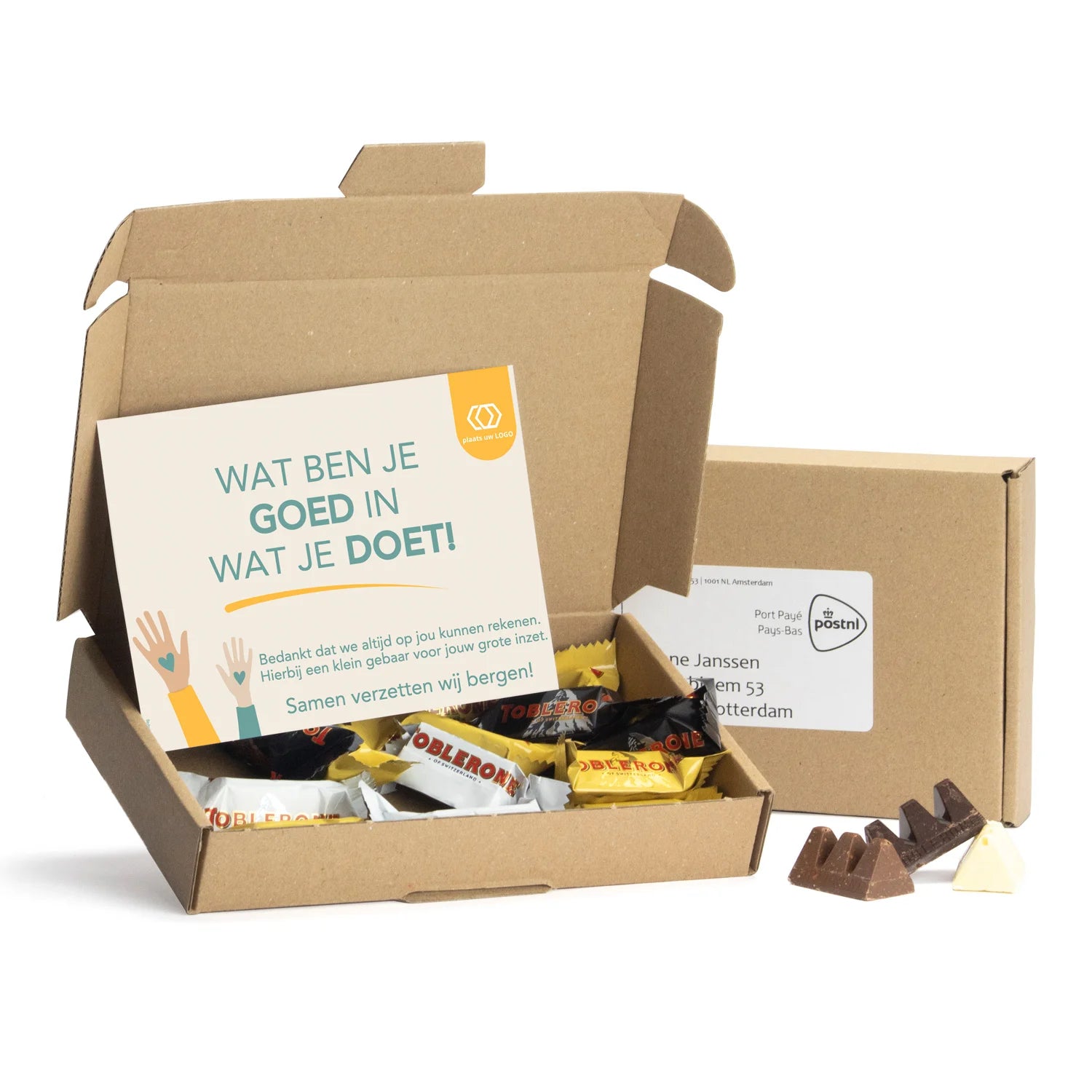 Pakket met Toblerone chocolade - Brievenbus