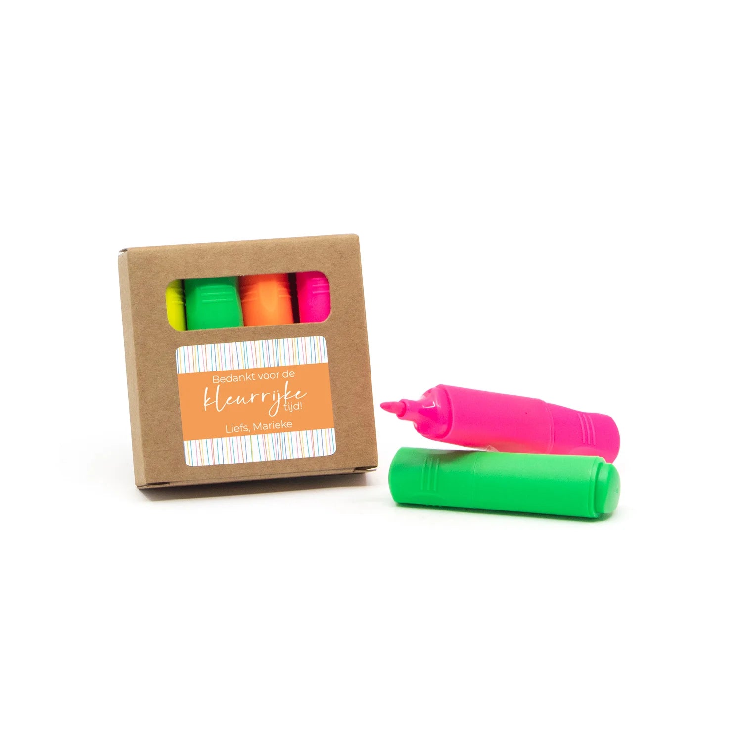 Markeerstiftjes met sticker - Collega - Bedankjes.nl