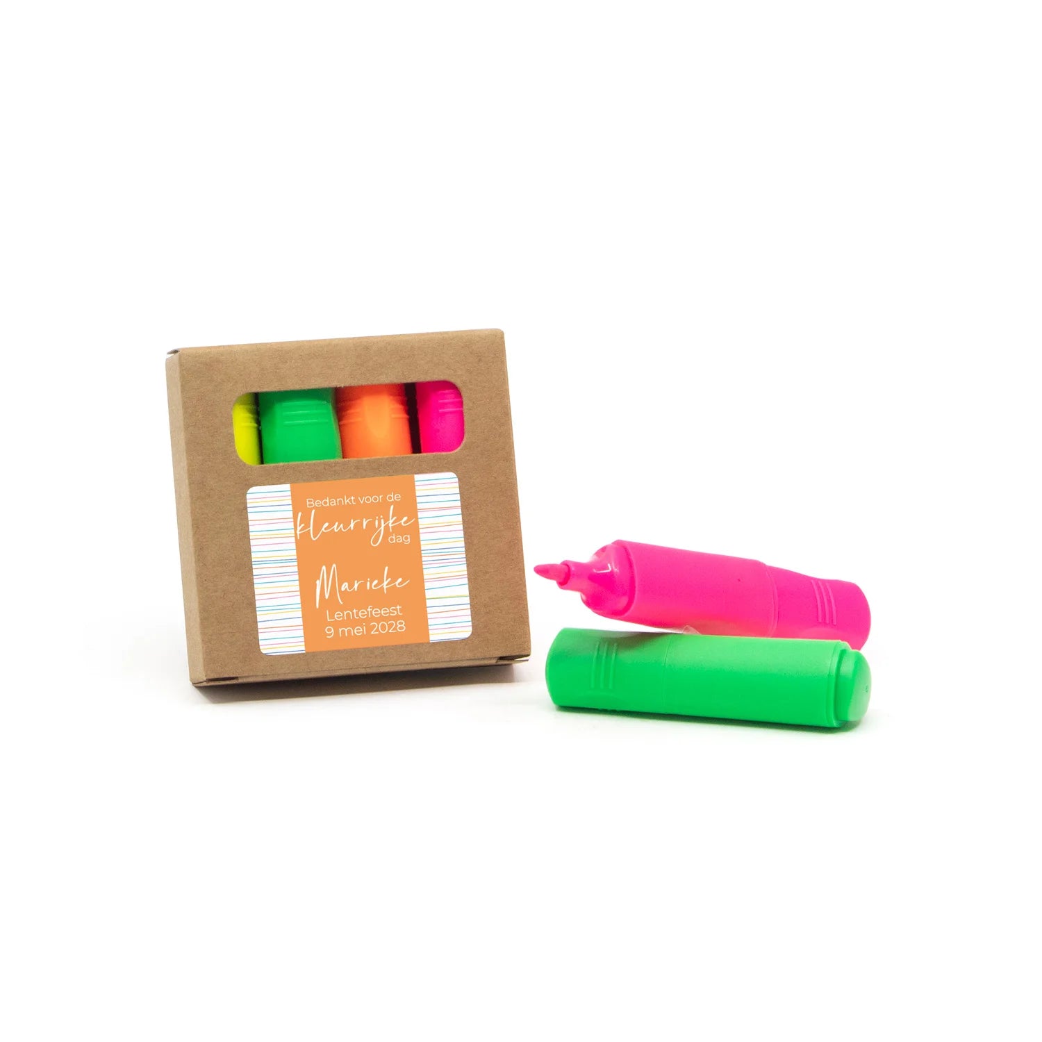 Markeerstiftjes met sticker - Communie meisjes - Bedankjes.nl