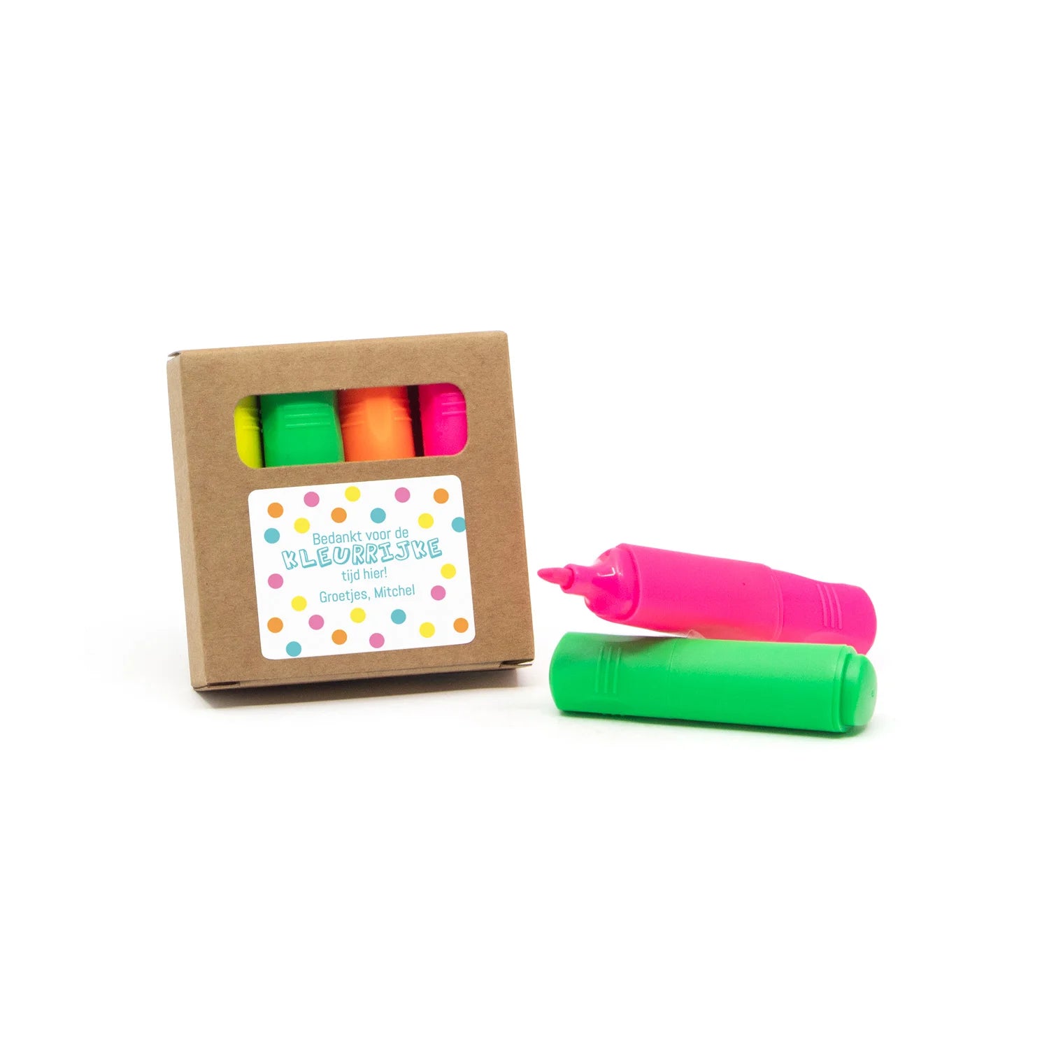 Markeerstiftjes met sticker - Collega - Bedankjes.nl