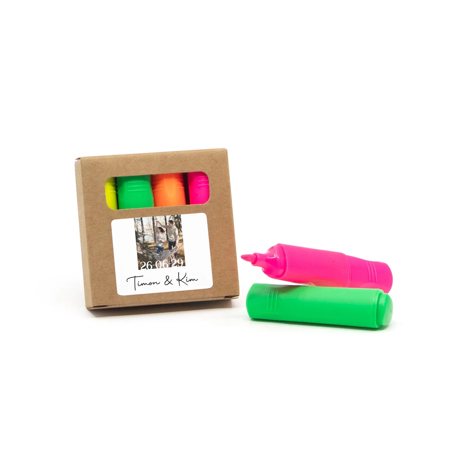 Markeerstiftjes met sticker - Trouwen - Bedankjes.nl