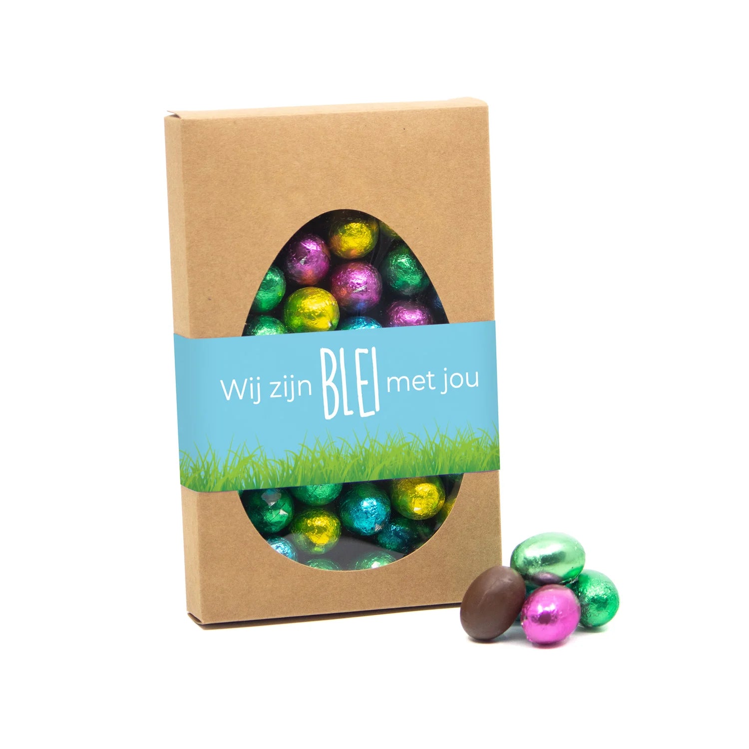 Paasdoosje met venster en paaseitjes - Pasen - Bedankjes.nl