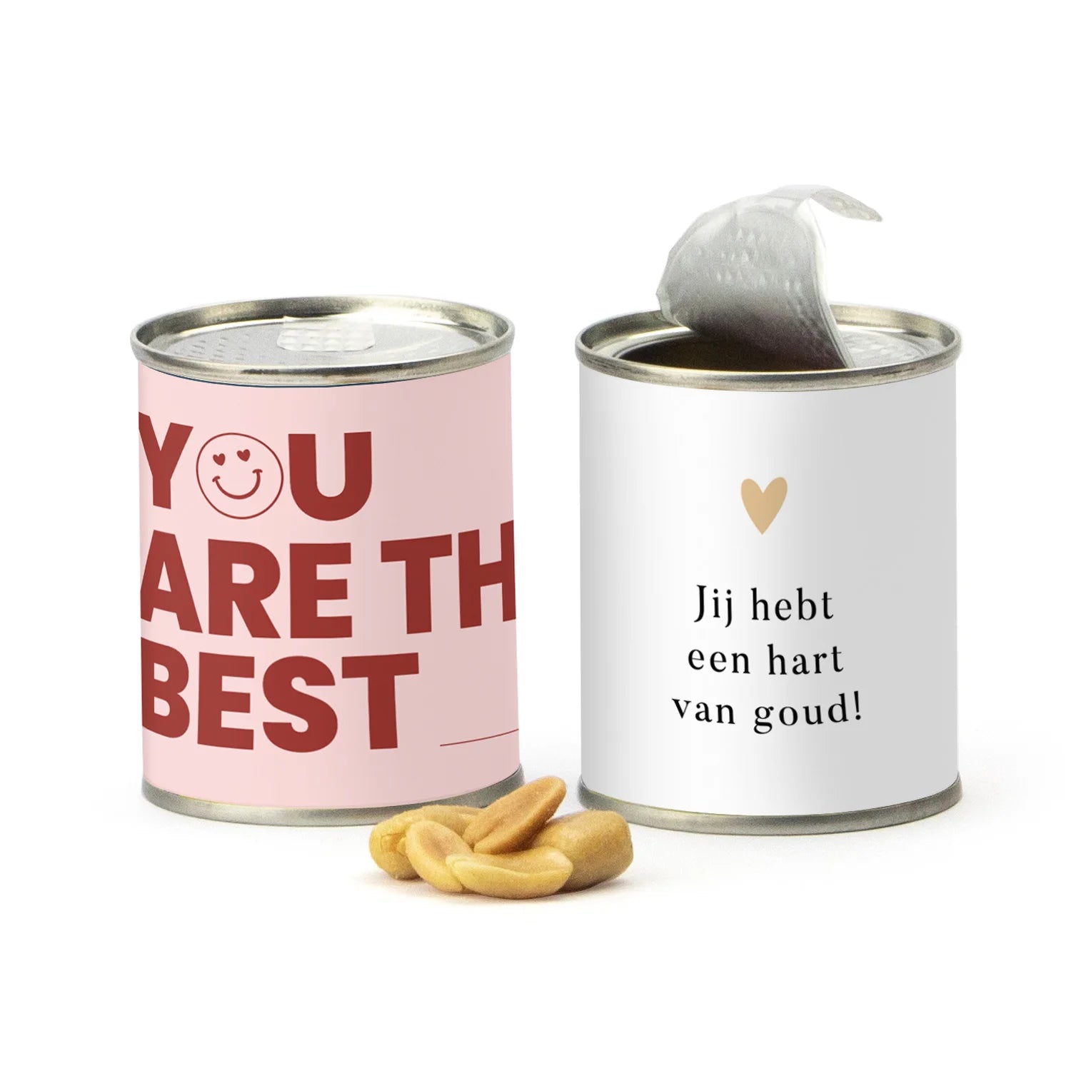 Blikje Zoute pinda's met logo - Zakelijk