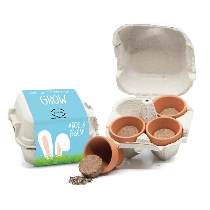 Eierdoosje met bloemenmix - Pasen Eierdoosje met bloemenmix - Pasen