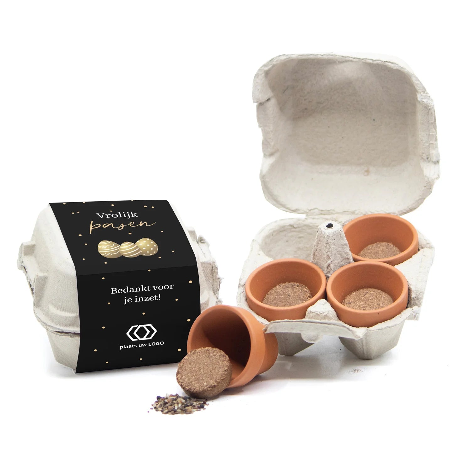 Eierdoosje met bloemenmix - Pasen - Bedankjes.nl