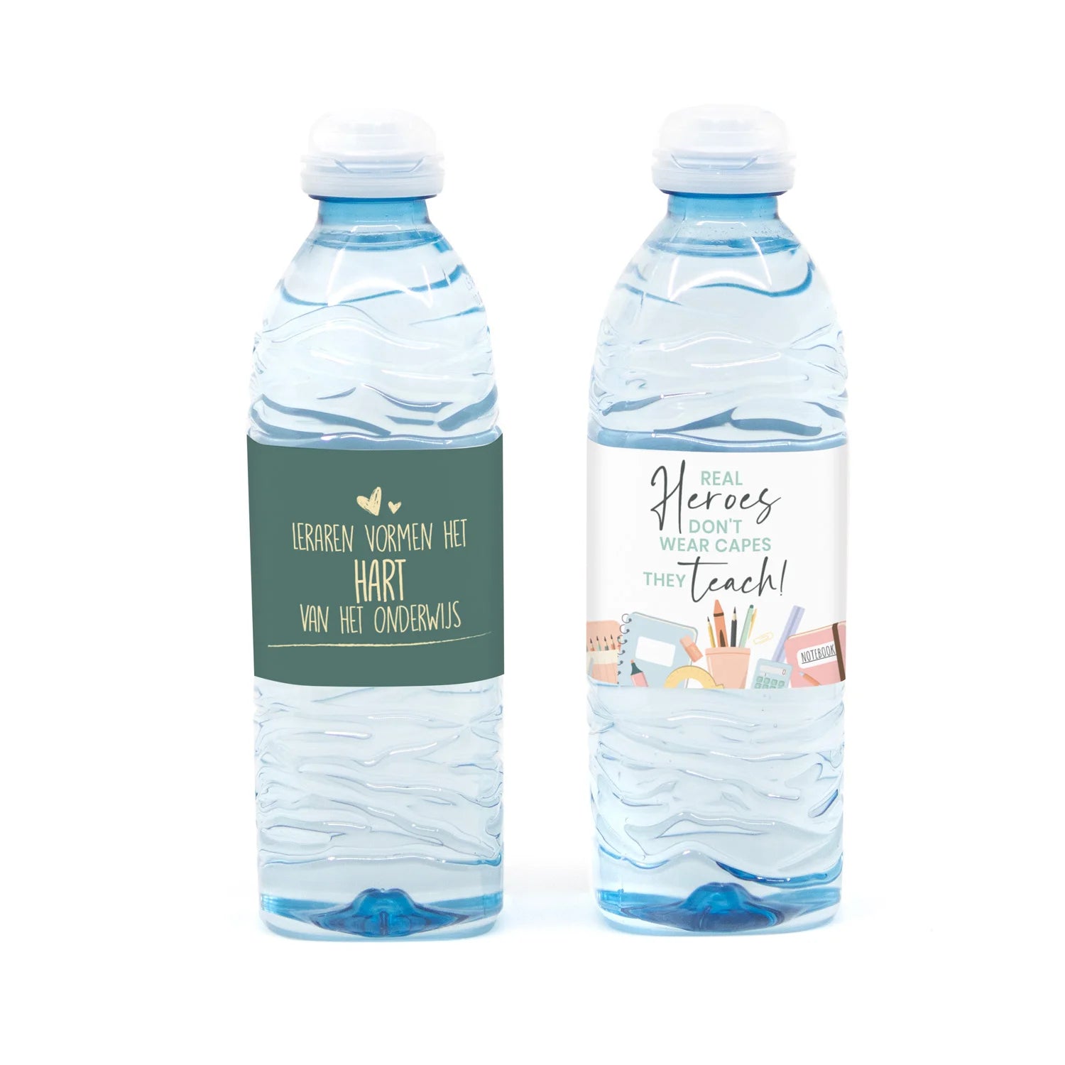 Flesje water met eigen etiket - Leraar - Bedankjes.nl