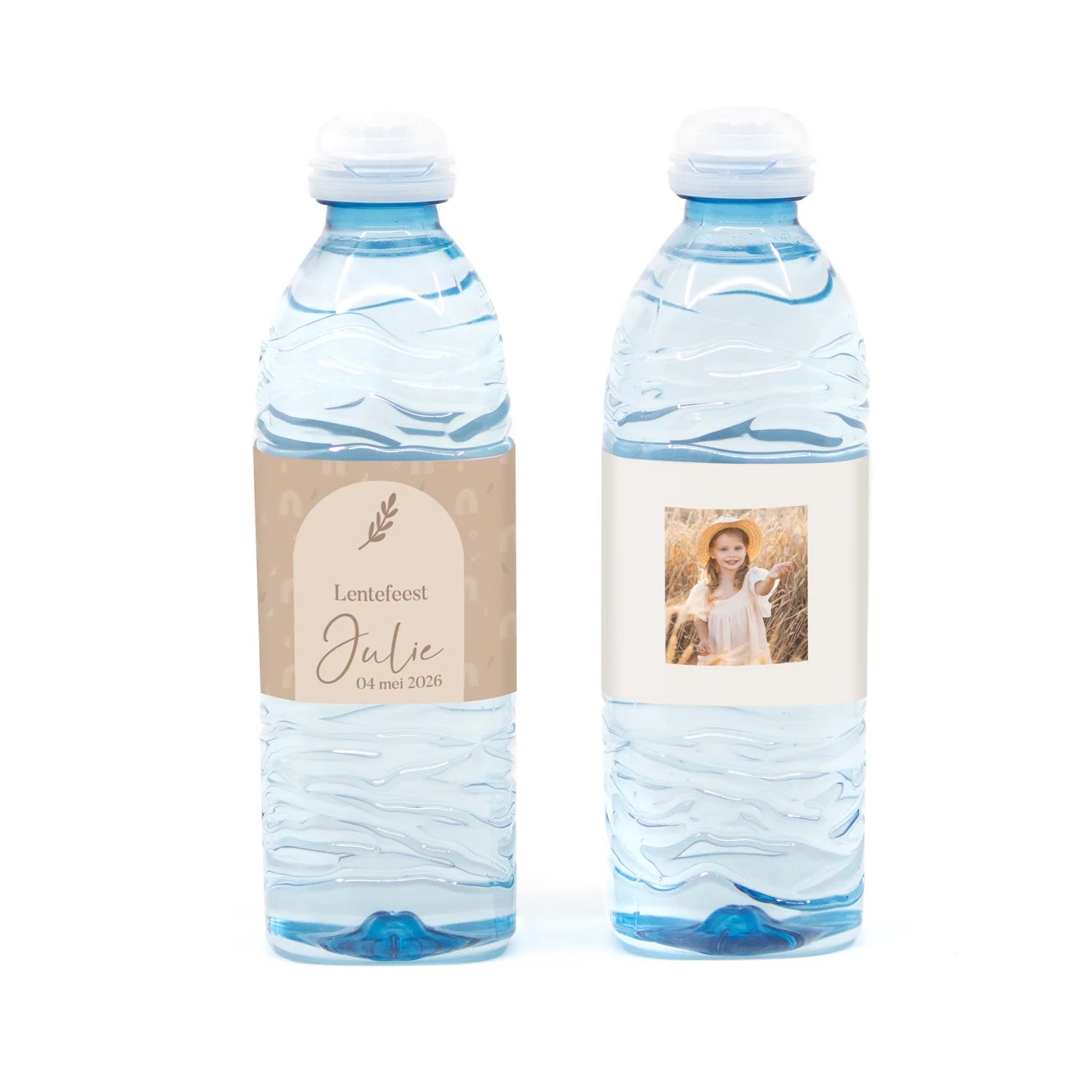 Flesje water met eigen etiket - Communie Meisje - Bedankjes.nl
