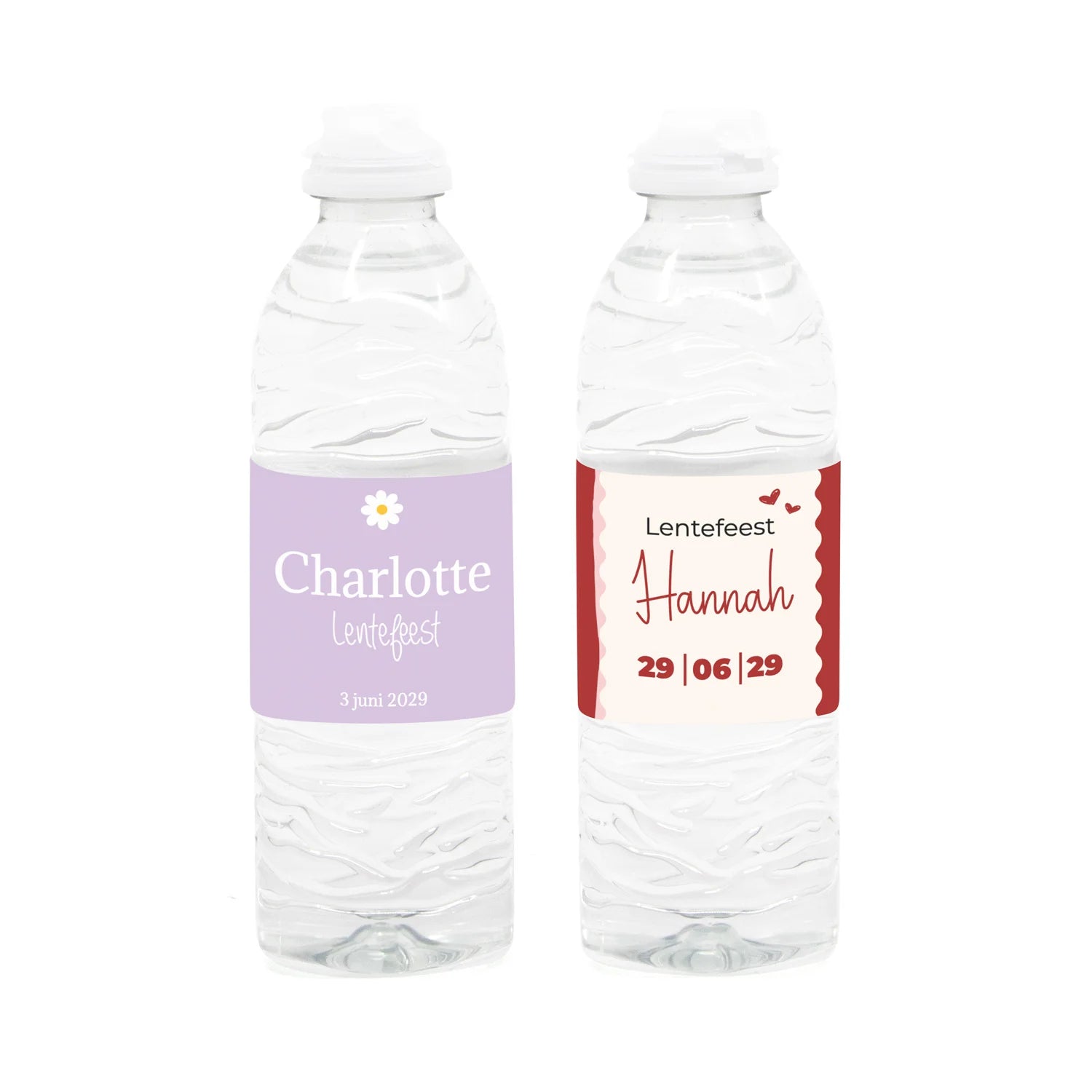 Flesje water met eigen etiket - Communie Meisje