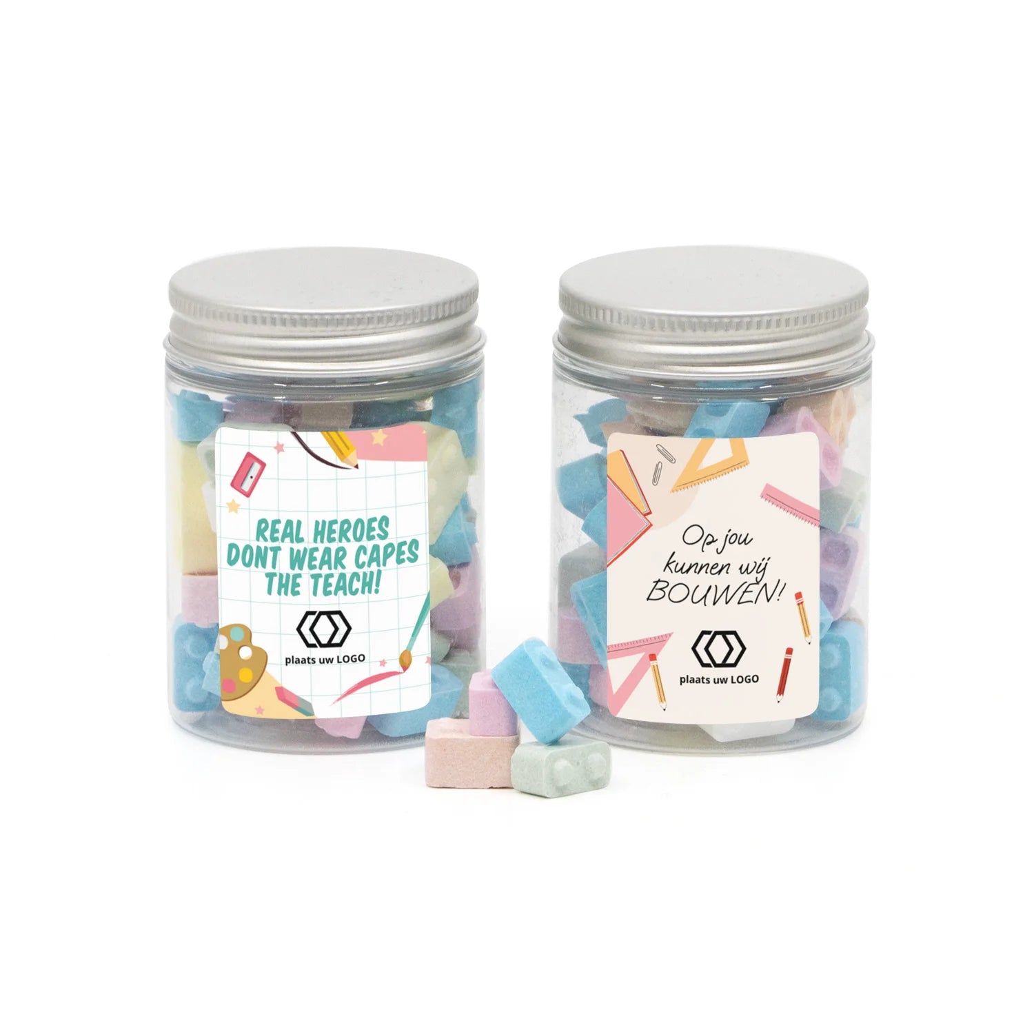 Potje met bouwsteentjes - Leraar - Bedankjes.nl