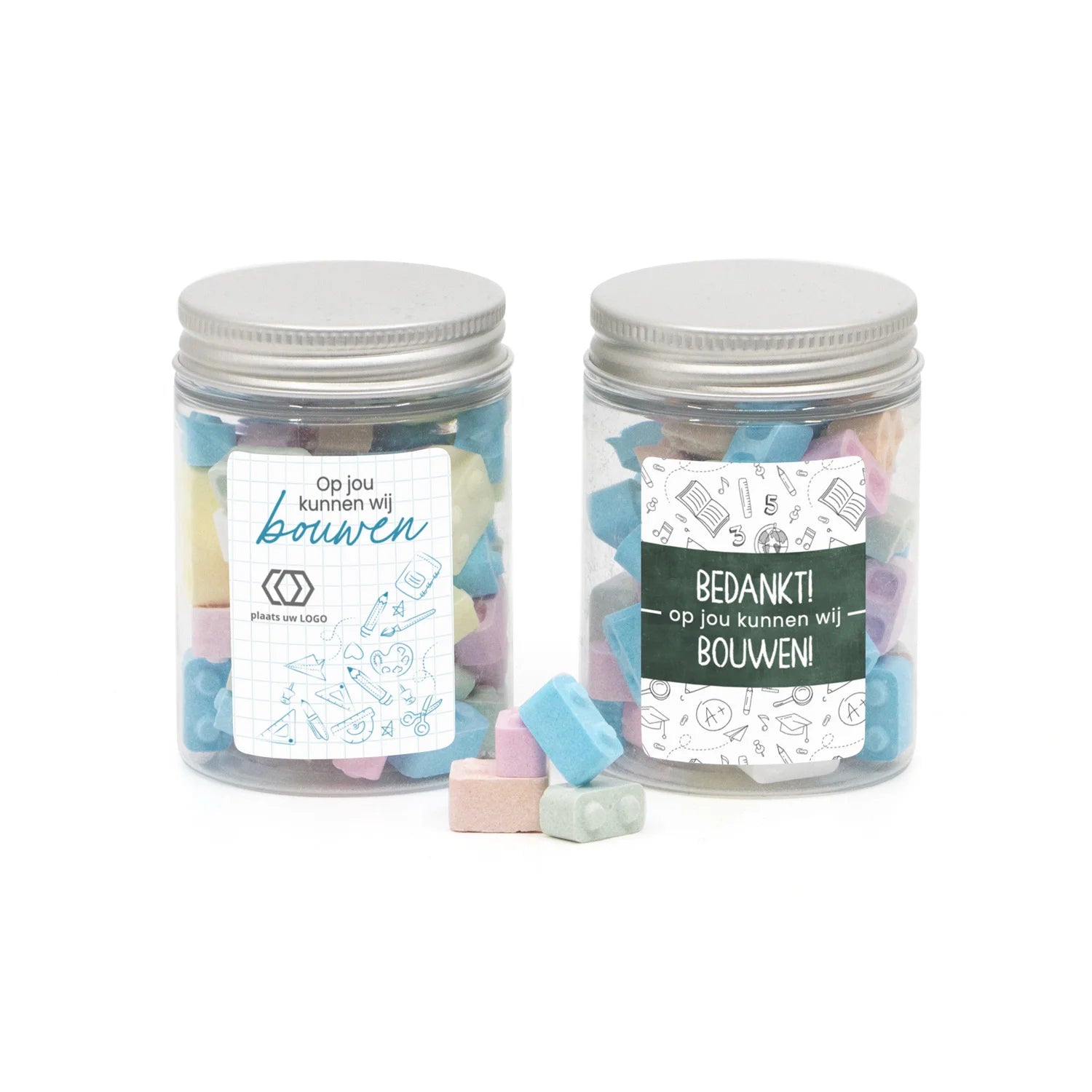 Potje met bouwsteentjes - Leraar - Bedankjes.nl