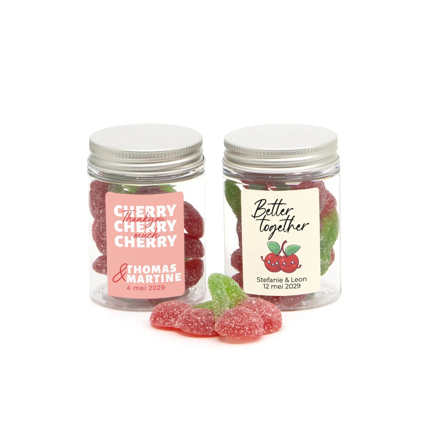 Better Together Kersjes in potje met etiket - Trouwen - Bedankjes.nl