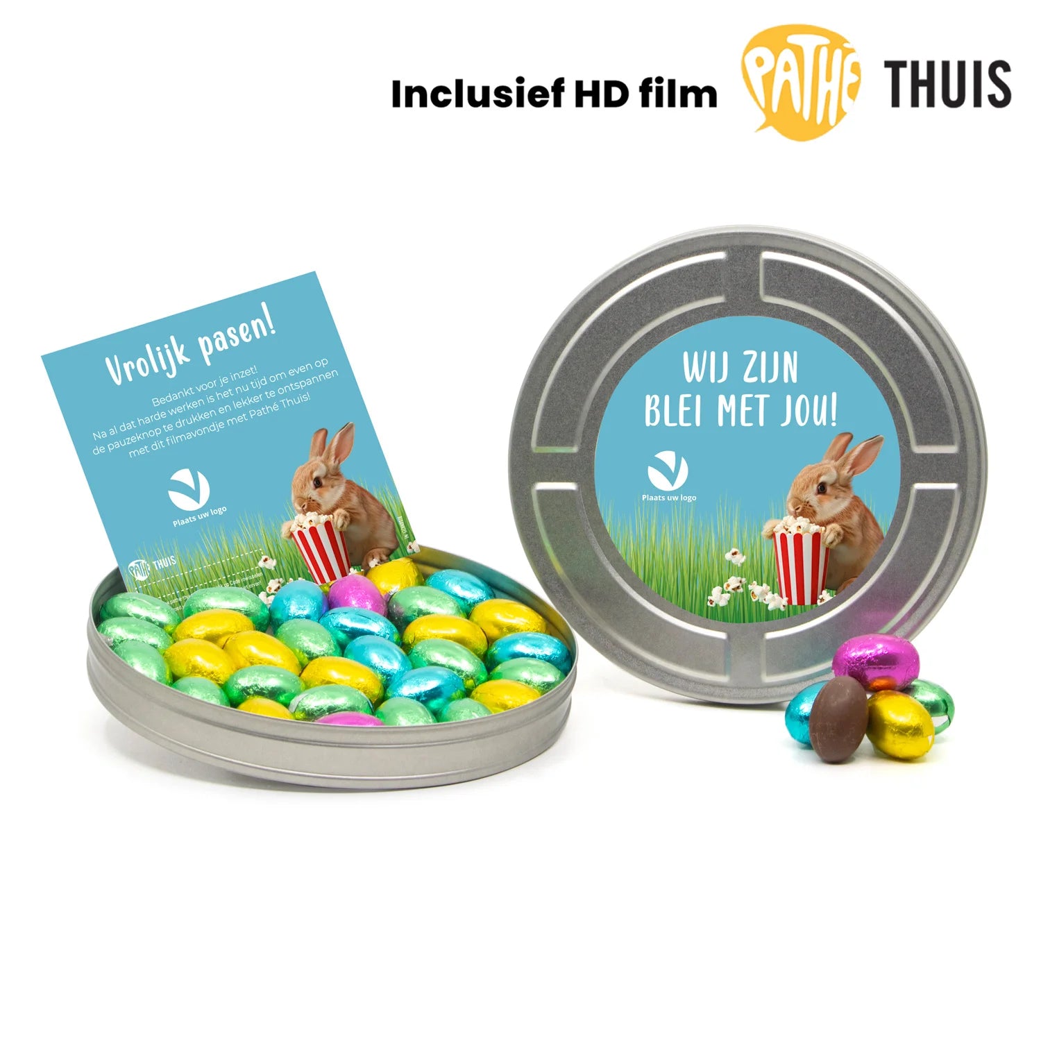Filmblik met Pathé thuis code en paaseitjes - Pasen - Bedankjes.nl