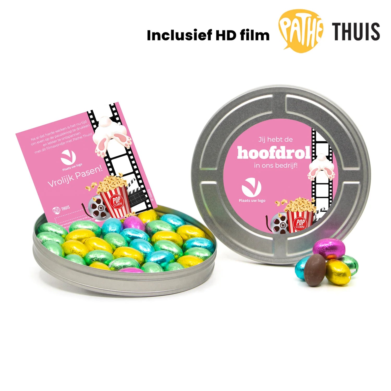 Filmblik met Pathé thuis code en paaseitjes - Pasen - Bedankjes.nl