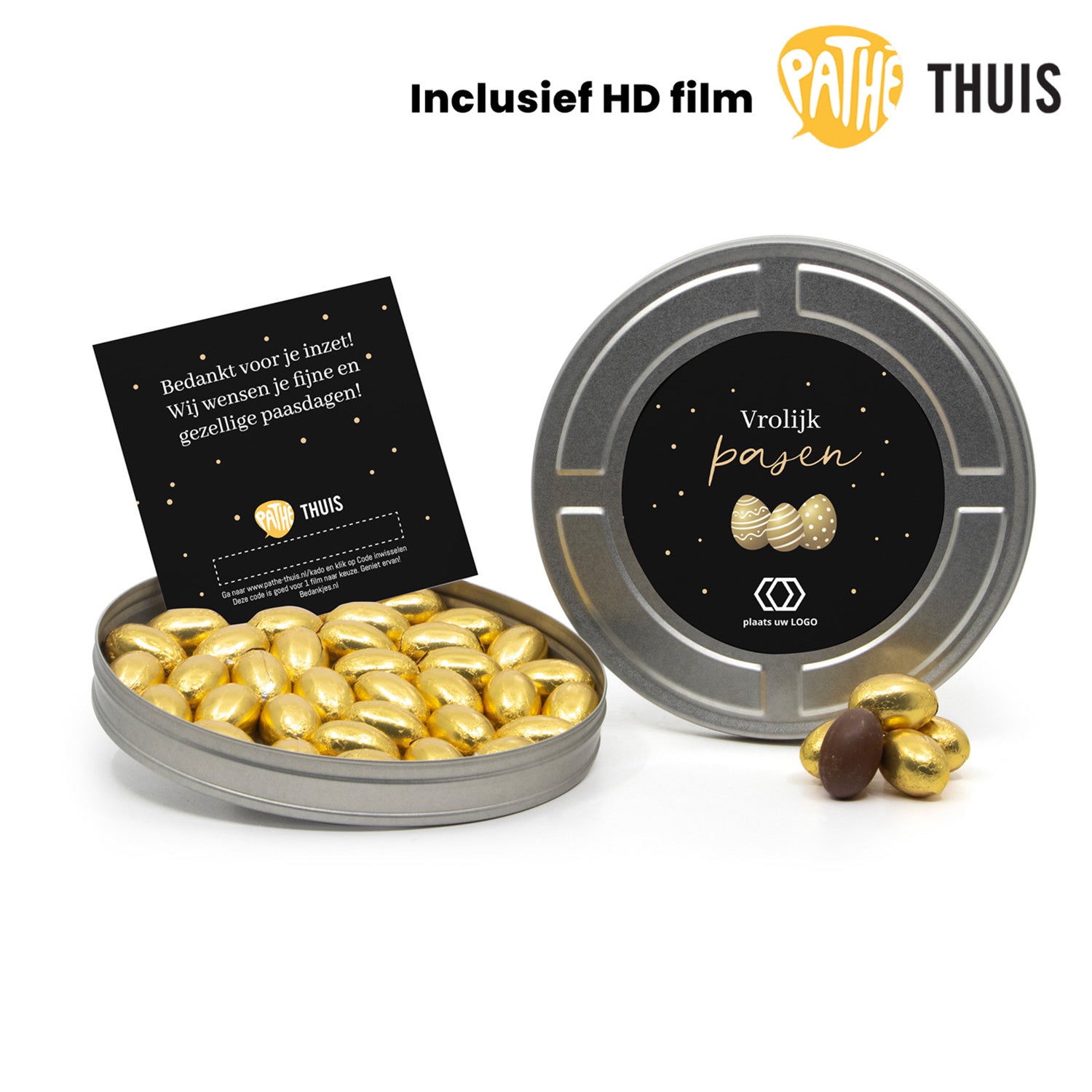 Filmblik met Pathé thuis code en paaseitjes - Pasen - Bedankjes.nl