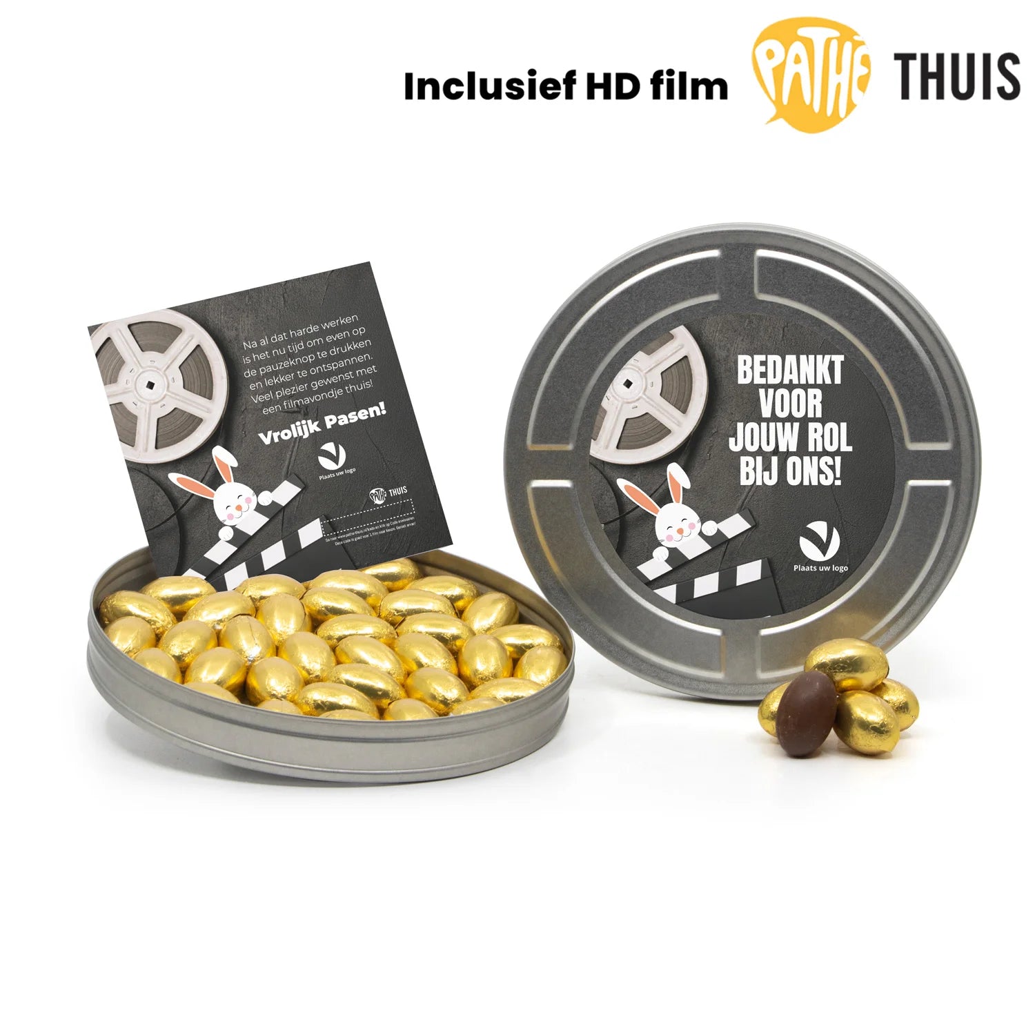 Filmblik met Pathé thuis code en paaseitjes - Pasen - Bedankjes.nl