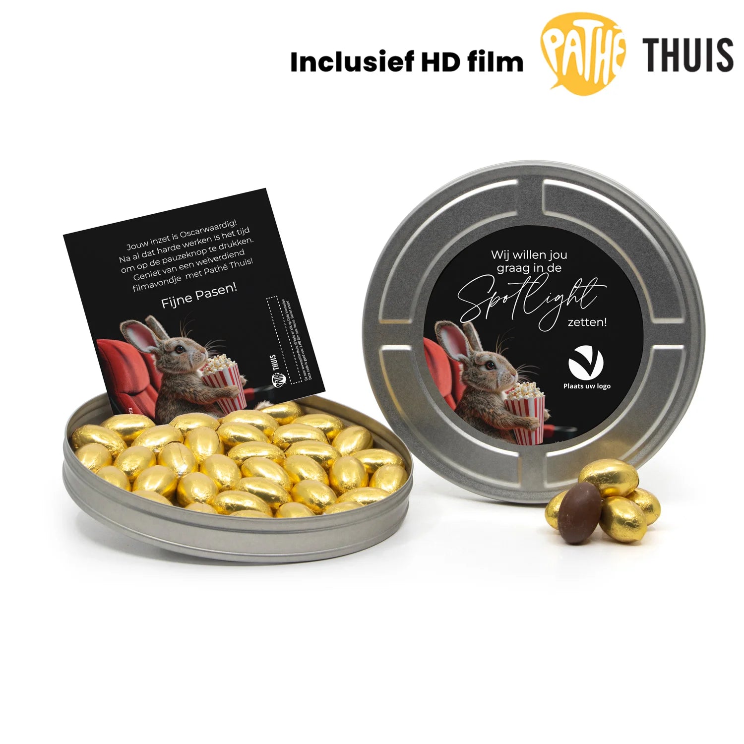 Filmblik met Pathé thuis code en paaseitjes - Pasen - Bedankjes.nl