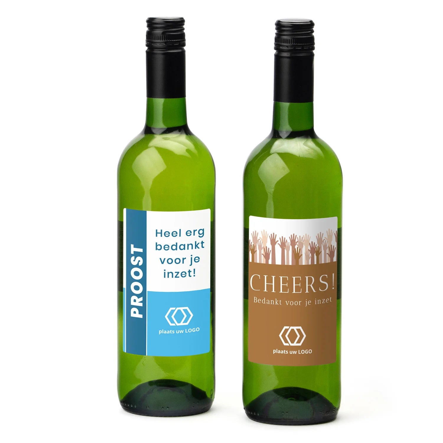 Fles Witte wijn met eigen etiket - Zakelijk - Bedankjes.nl