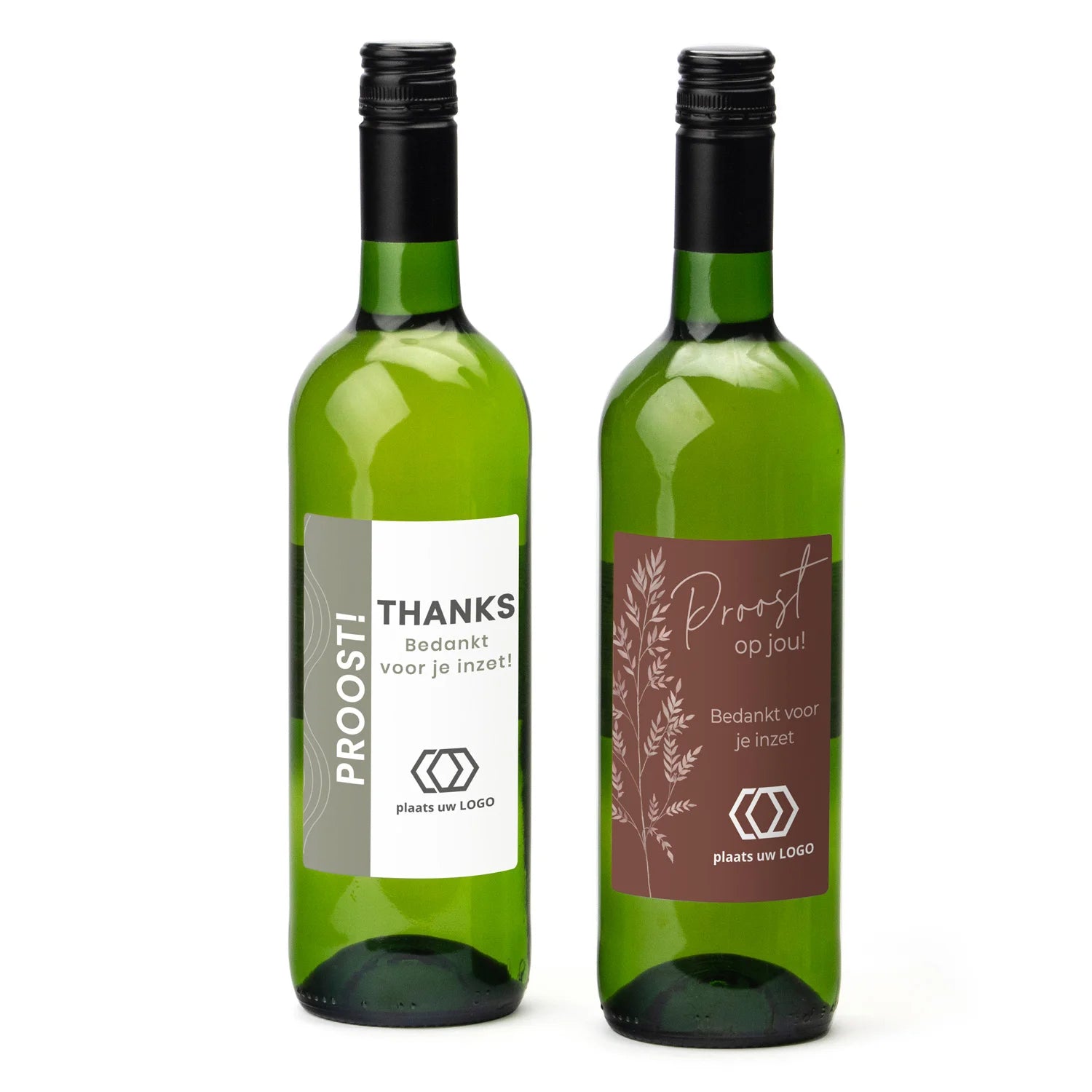 Fles Witte wijn met eigen etiket - Zakelijk - Bedankjes.nl