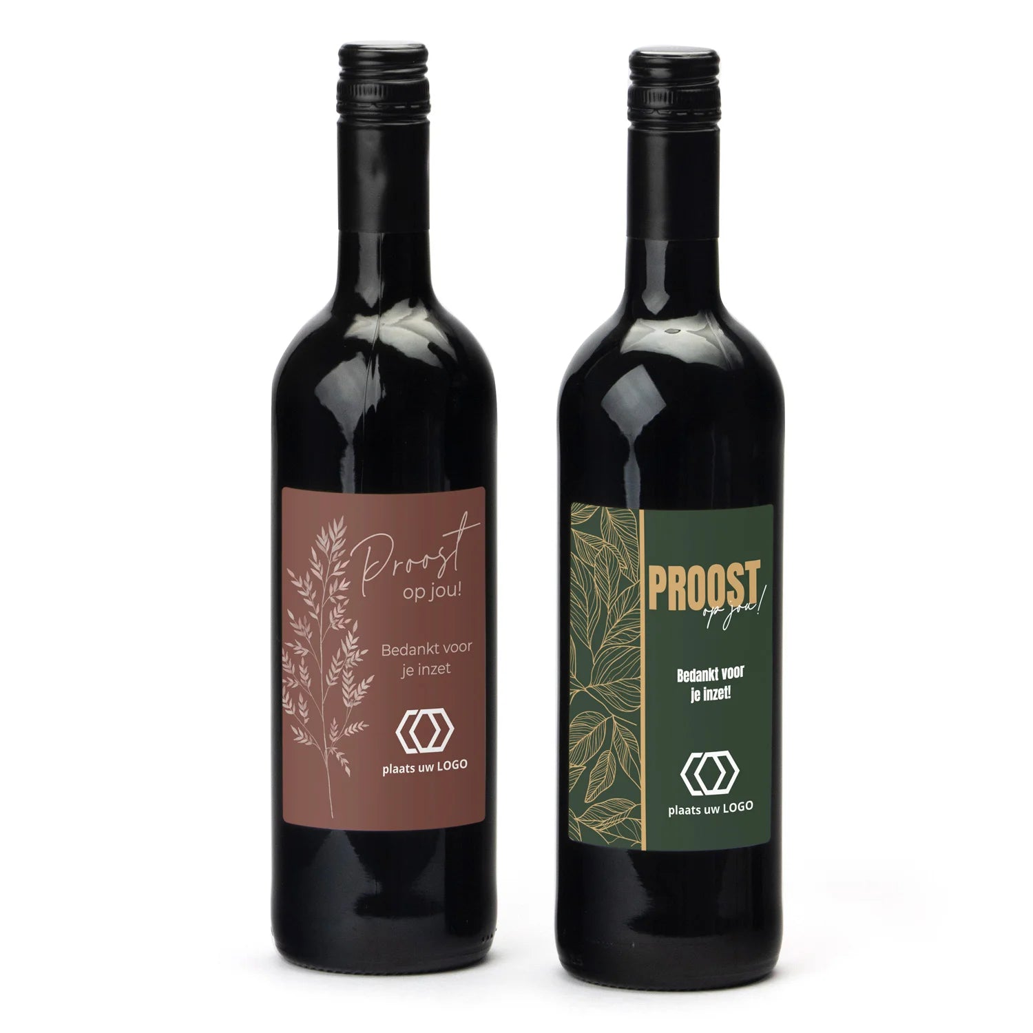 Fles Rode wijn met eigen logo op etiket - Zakelijk - Bedankjes.nl