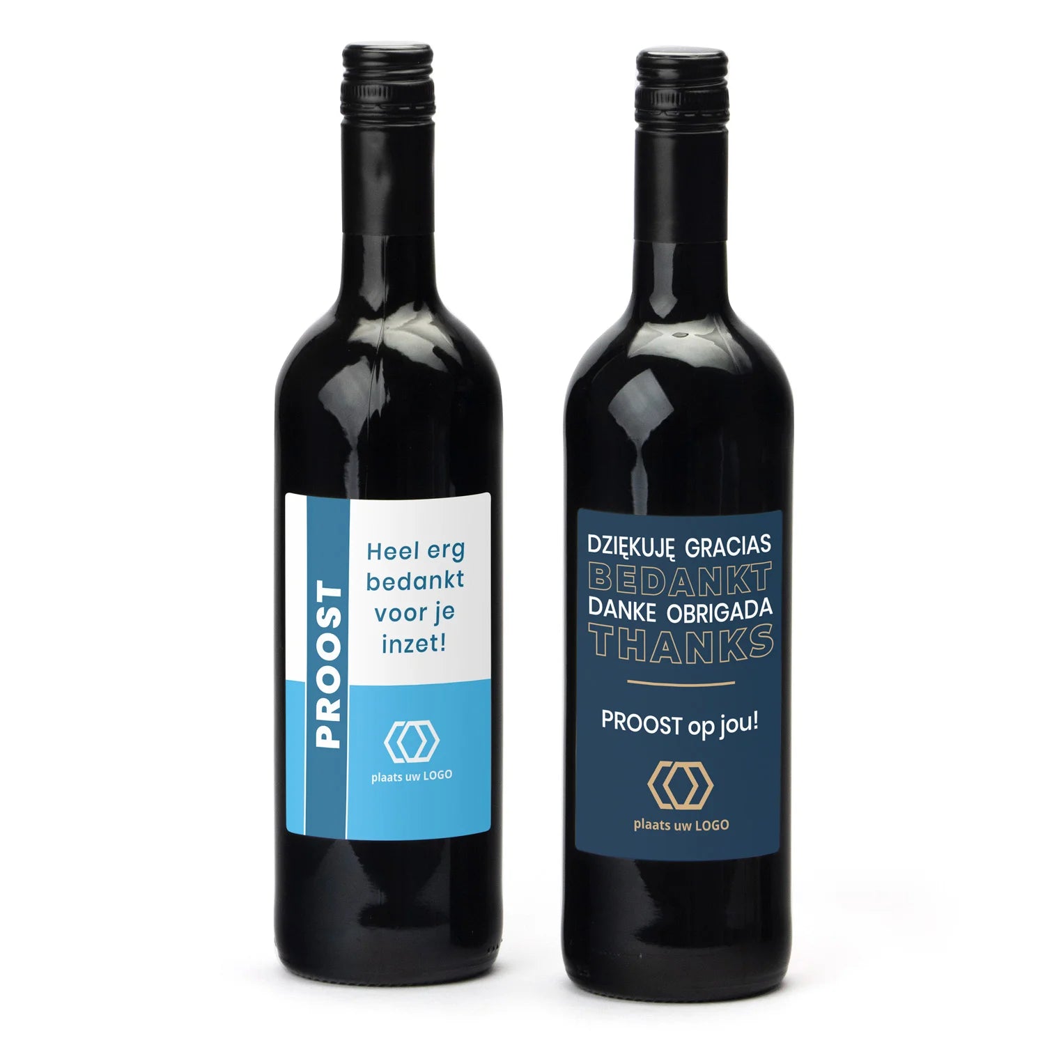 Fles Rode wijn met eigen logo op etiket - Zakelijk - Bedankjes.nl