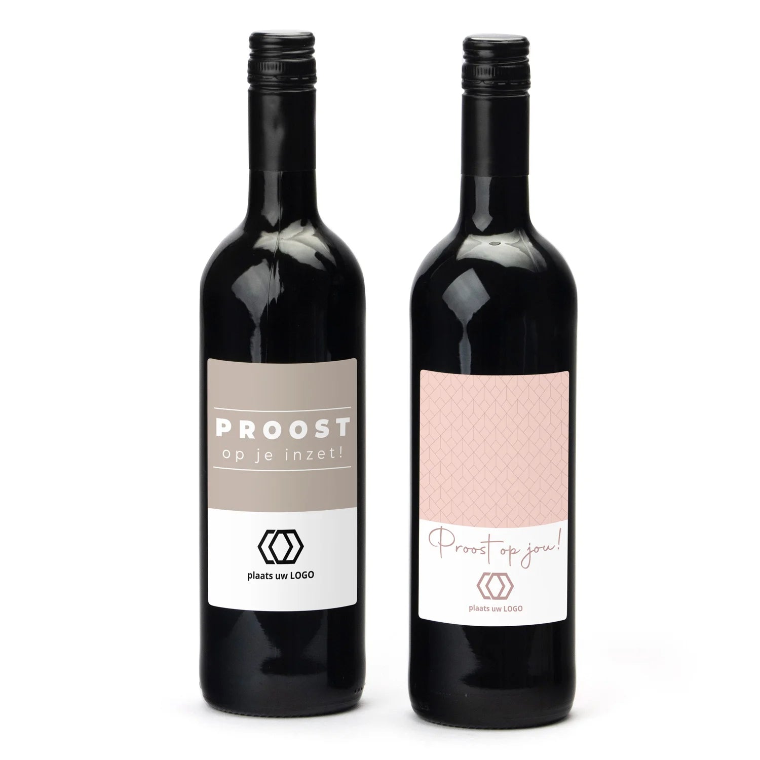 Fles Rode wijn met eigen logo op etiket - Zakelijk - Bedankjes.nl